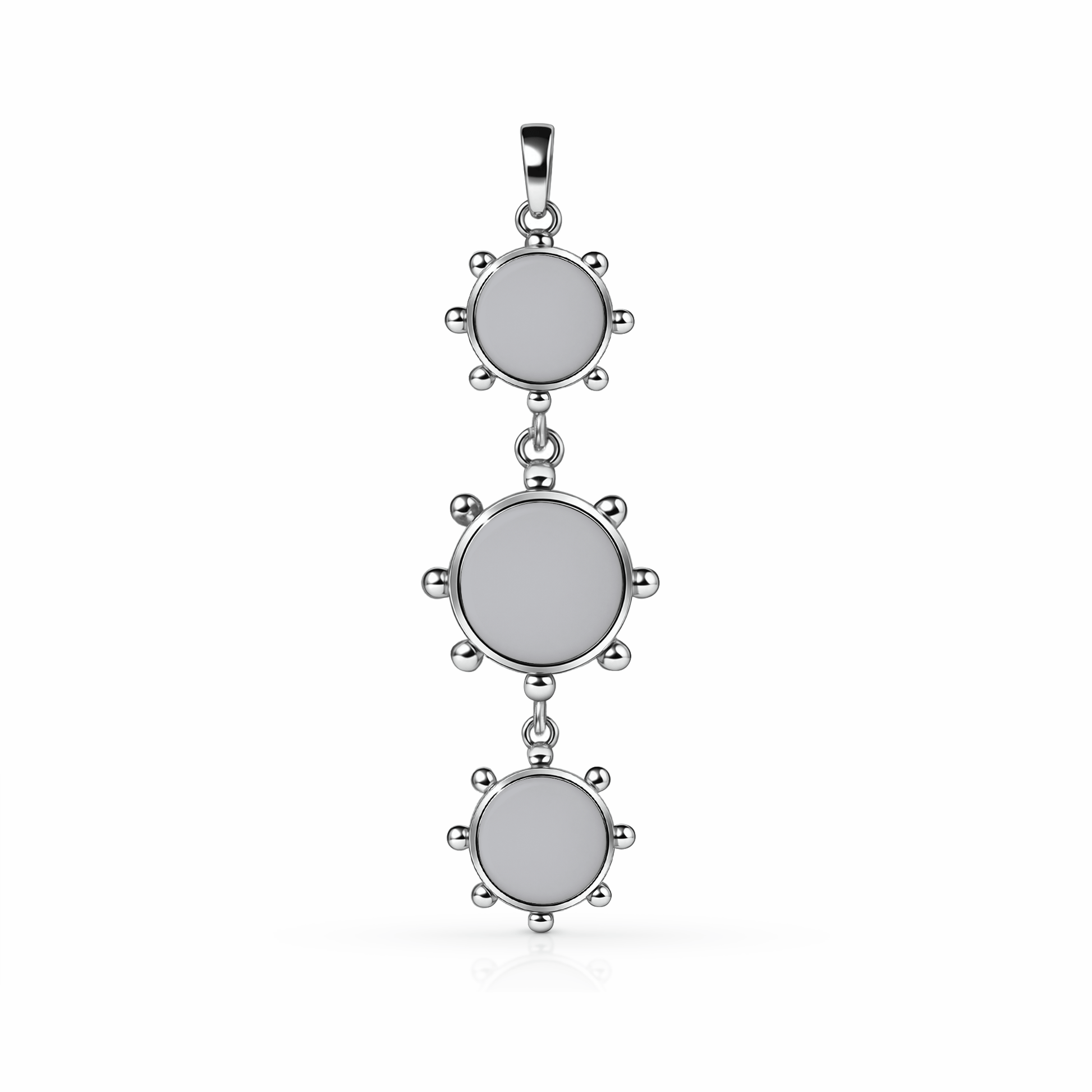 Orbit Reversible Totem Pendant | Sterling Silver Steel Gray {{ catogery }} {{ Collections }}