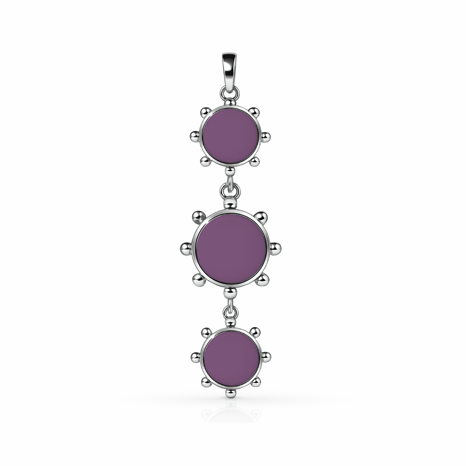 Orbit Reversible Totem Pendant | Sterling Silver Sunset Purple {{ catogery }} {{ Collections }}