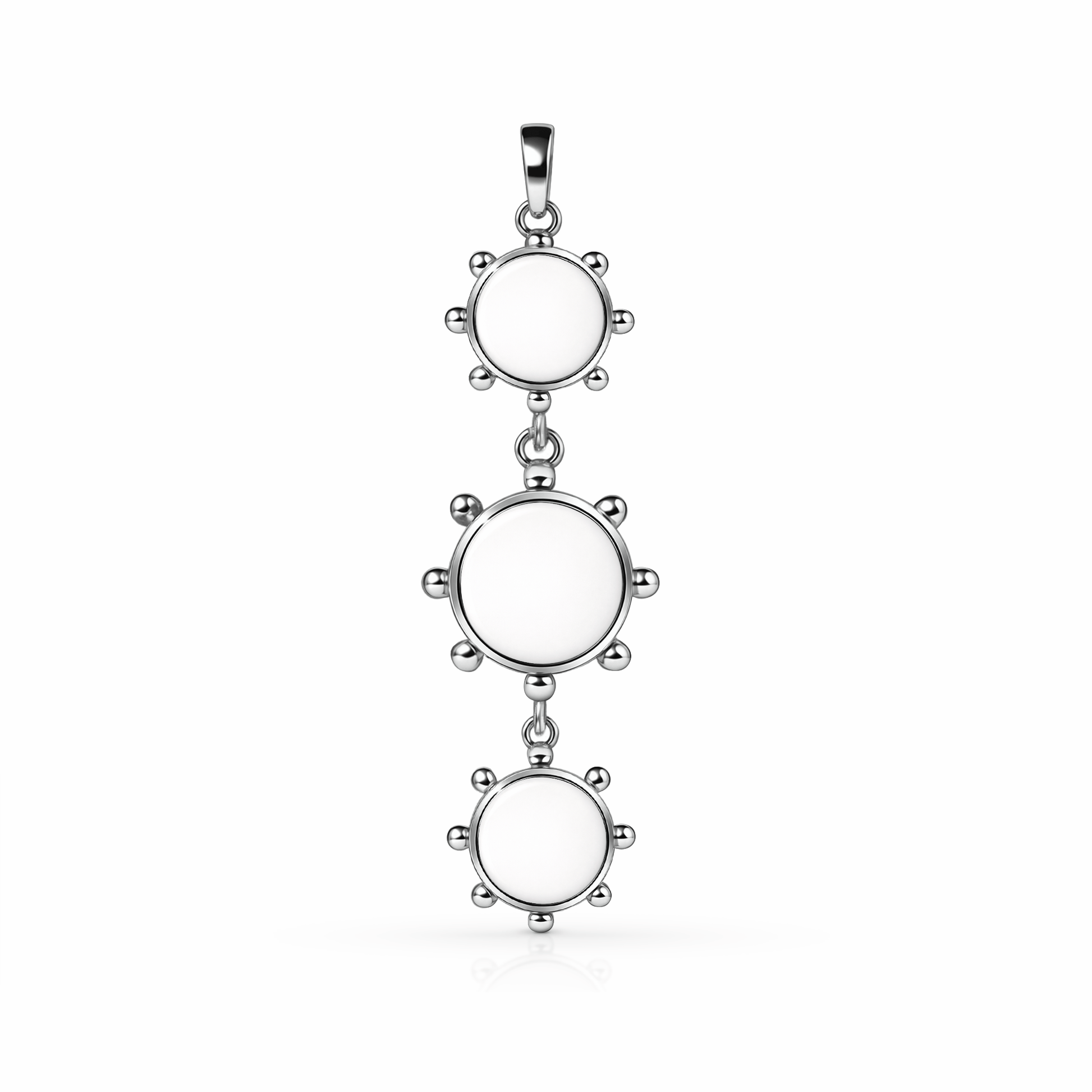 Orbit Reversible Totem Pendant | Sterling Silver White Cloud {{ catogery }} {{ Collections }}