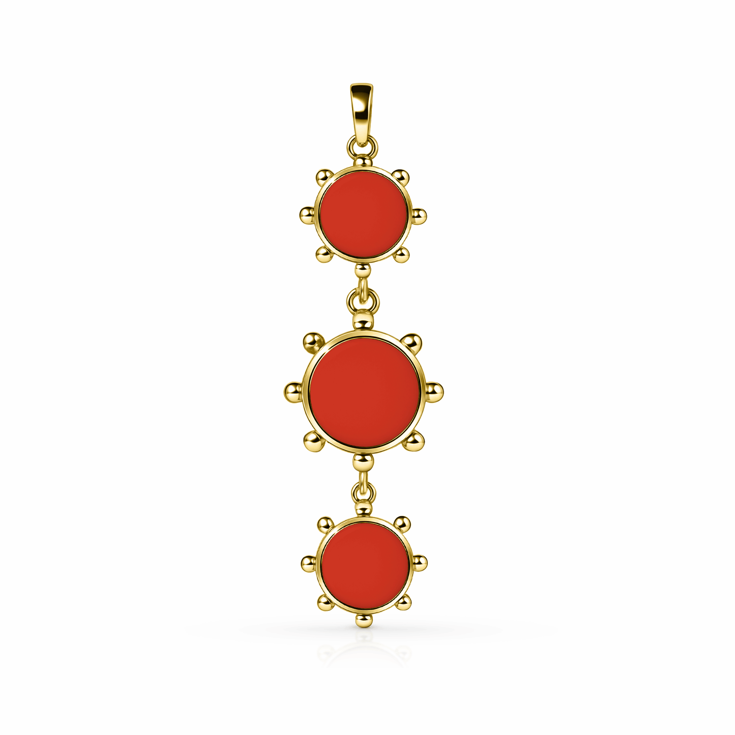 Orbit Reversible Totem Pendant | 14K Gold Red Clay {{ catogery }} {{ Collections }}