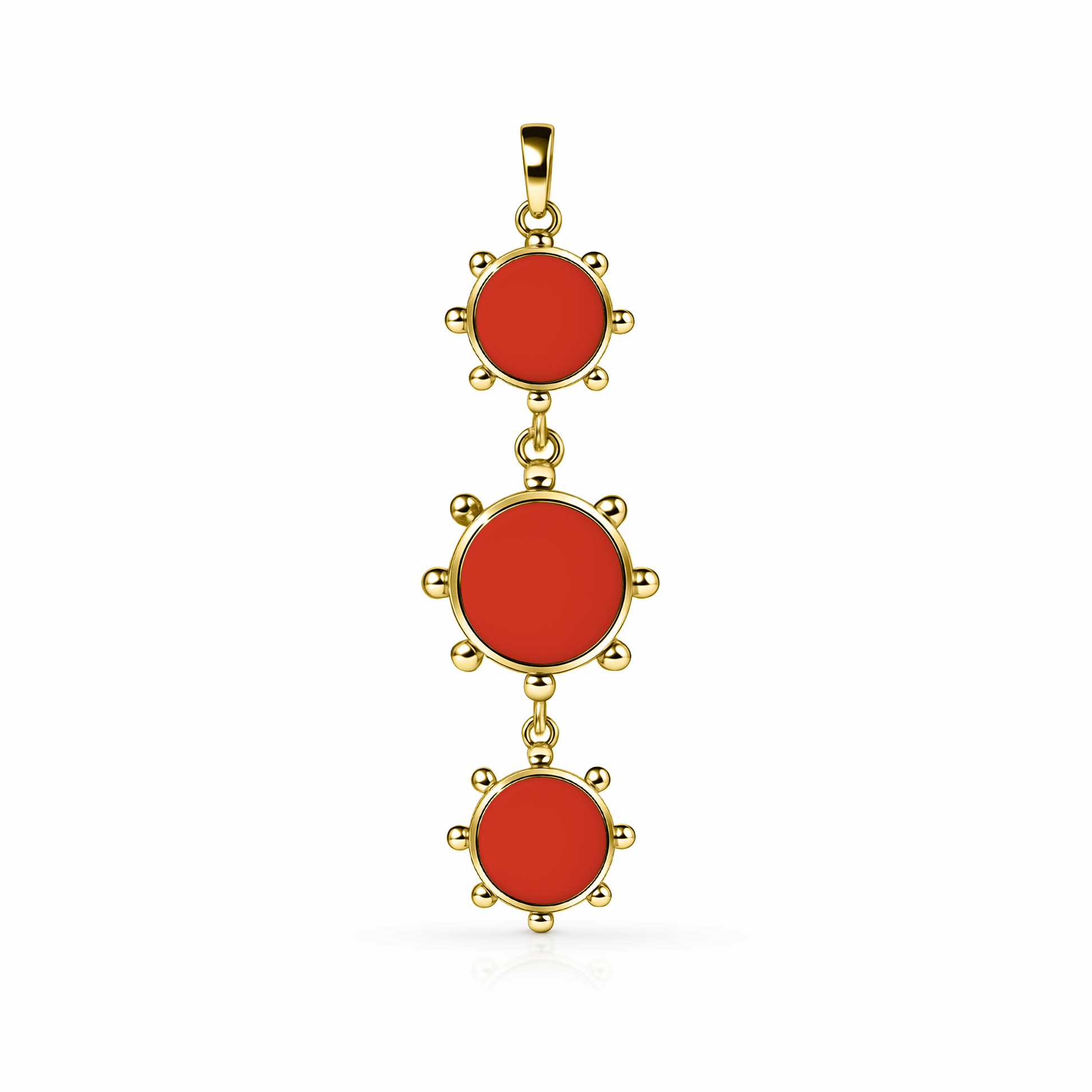 Orbit Reversible Totem Pendant | 14K Gold Red Clay {{ catogery }} {{ Collections }}