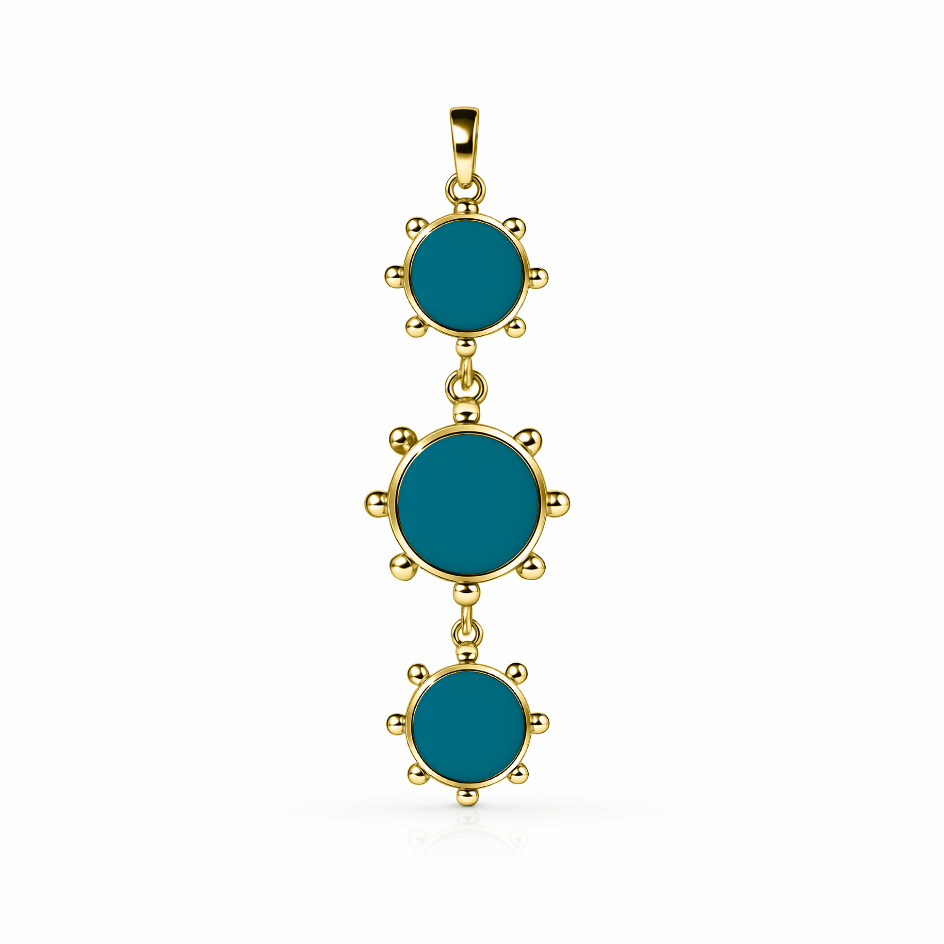 Orbit Reversible Totem Pendant | 14K Gold Seafoam Green {{ catogery }} {{ Collections }}