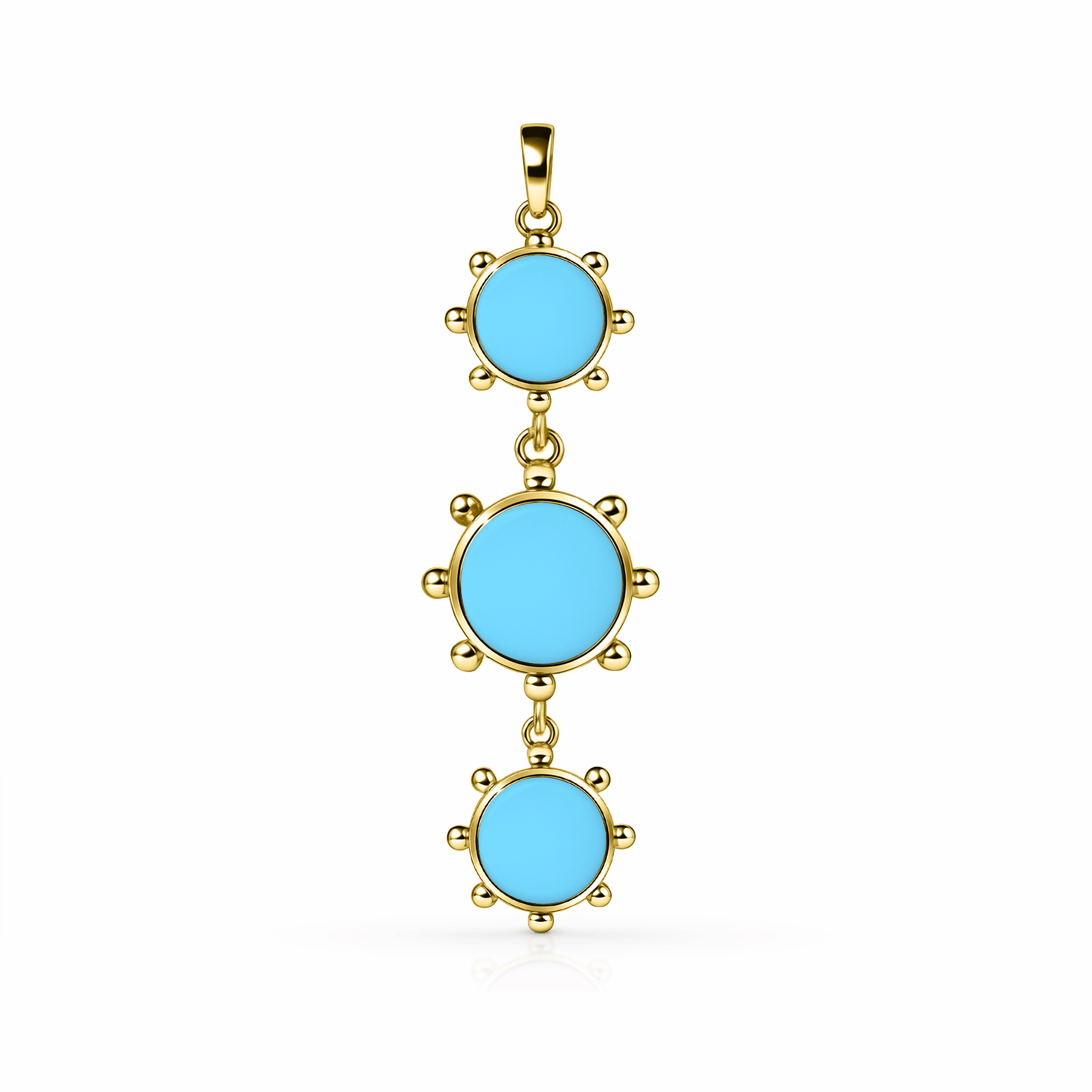 Orbit Reversible Totem Pendant | 14K Gold Sky Blue {{ catogery }} {{ Collections }}