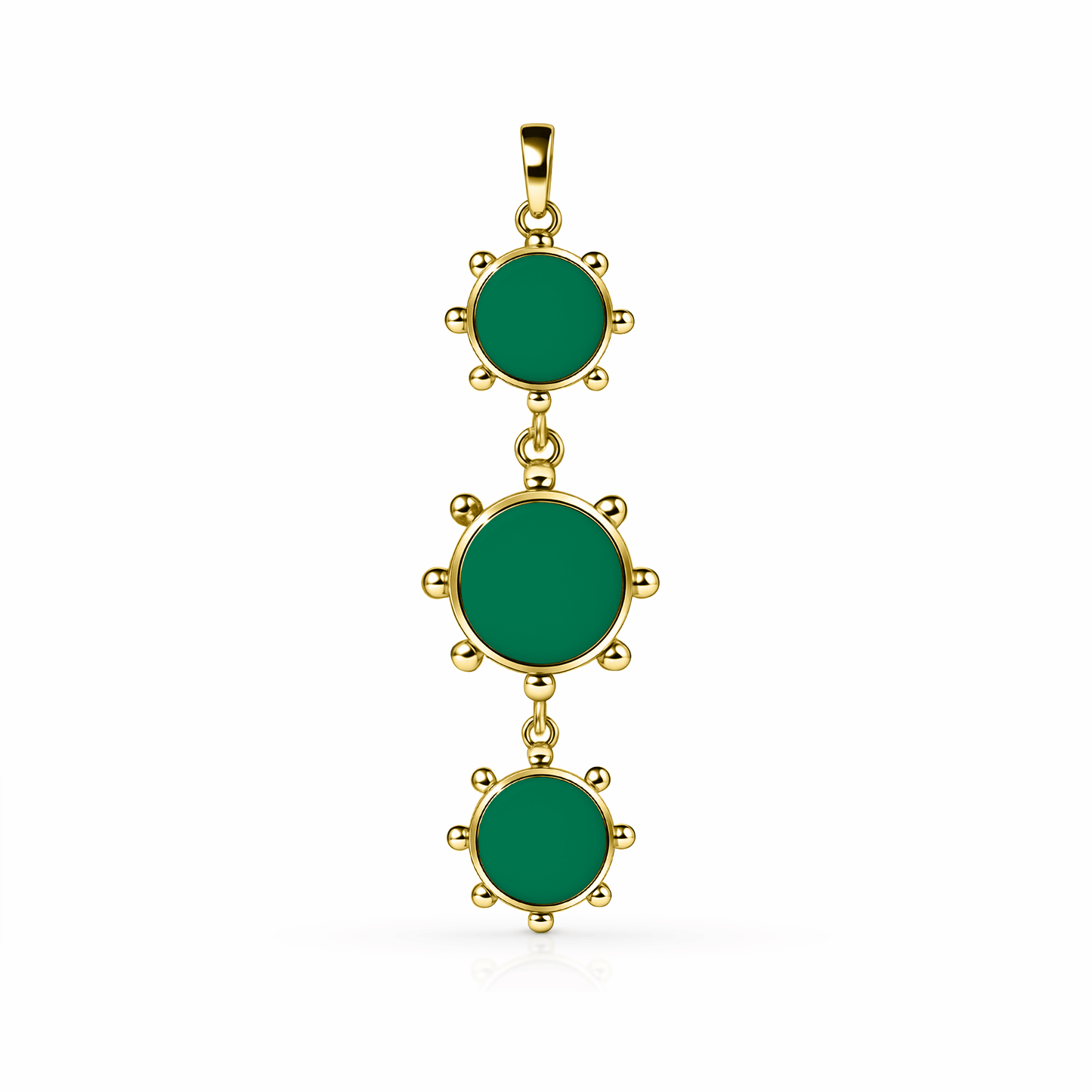 Orbit Reversible Totem Pendant | 14K Gold Spring Green {{ catogery }} {{ Collections }}