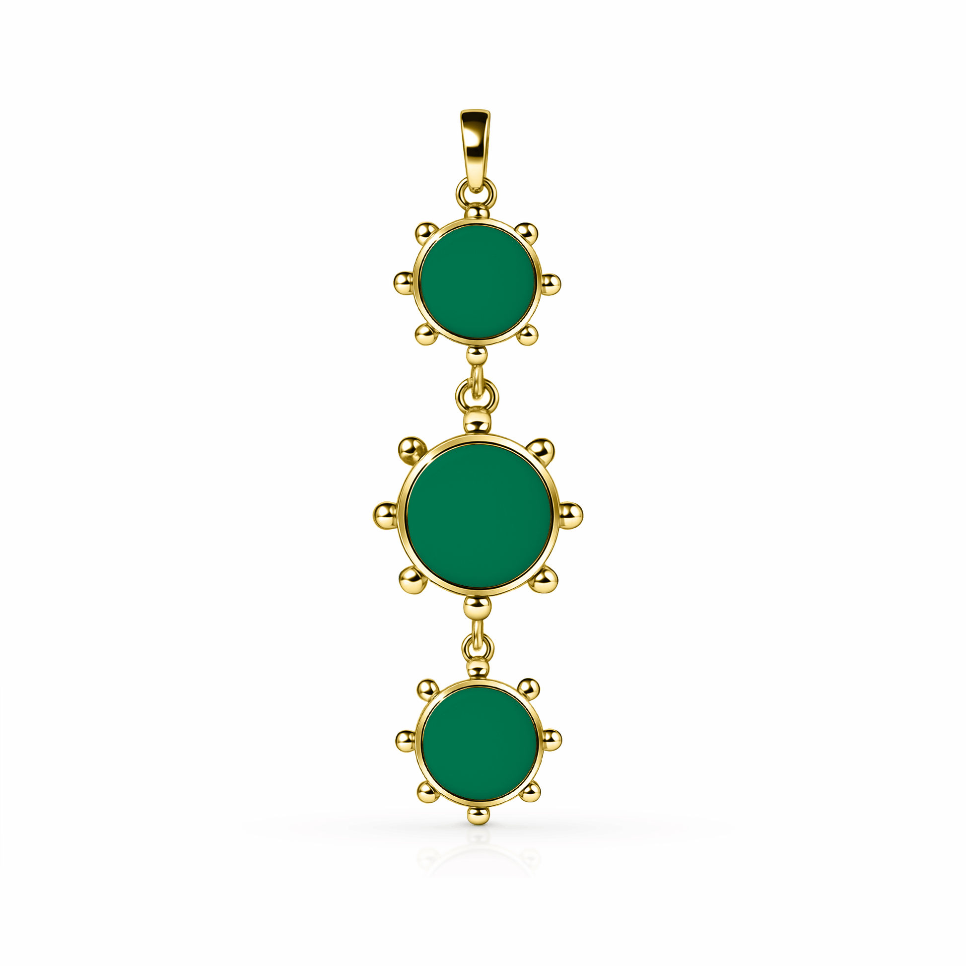 Orbit Reversible Totem Pendant | 14K Gold Spring Green {{ catogery }} {{ Collections }}