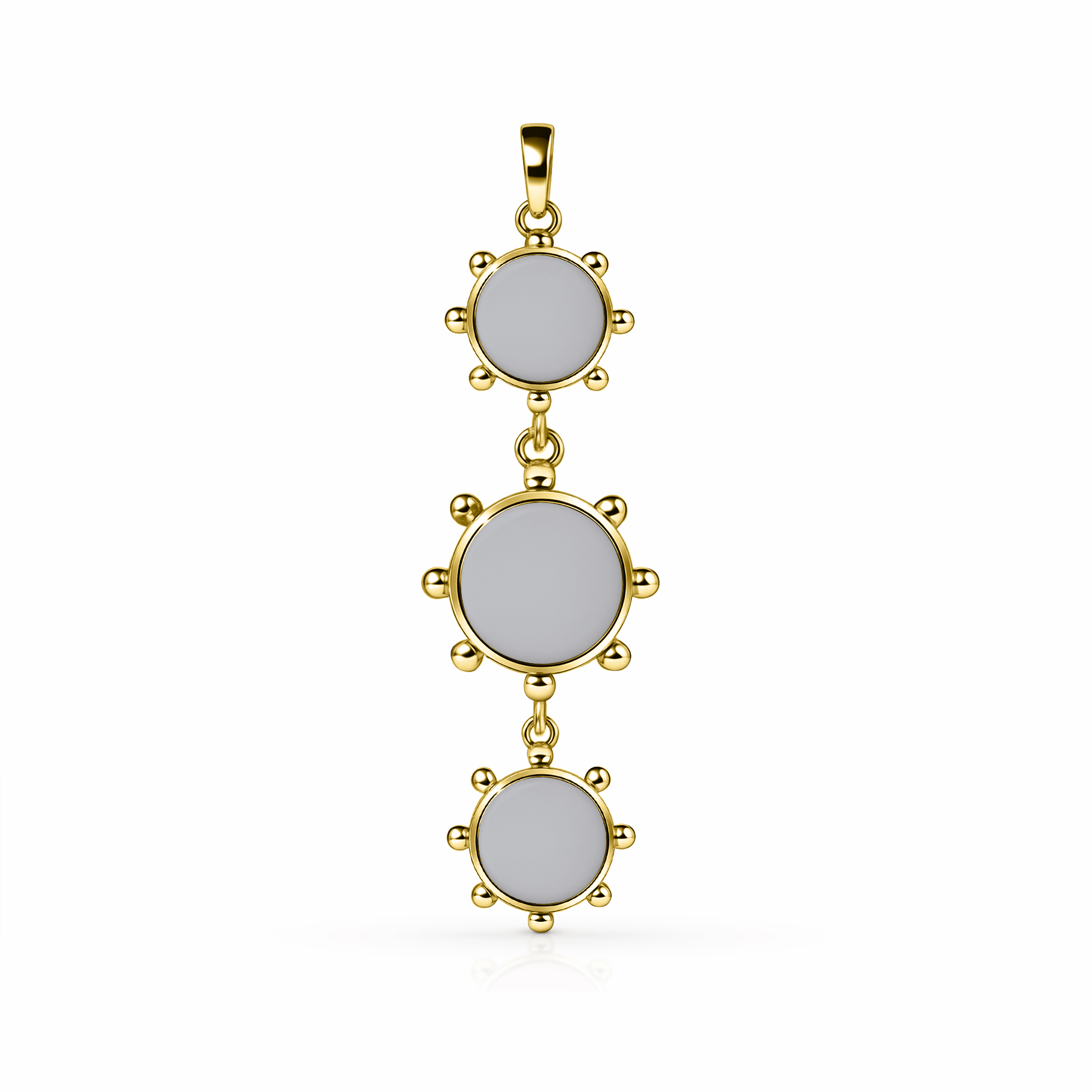 Orbit Reversible Totem Pendant | 14K Gold Steel Gray {{ catogery }} {{ Collections }}