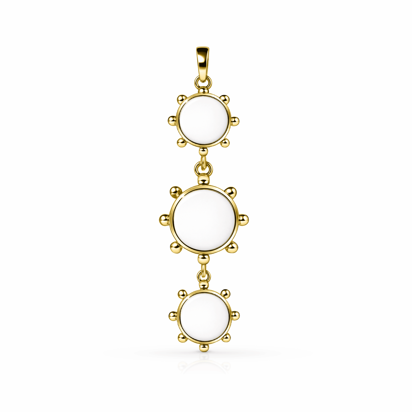 Orbit Reversible Totem Pendant | 14K Gold White Cloud {{ catogery }} {{ Collections }}