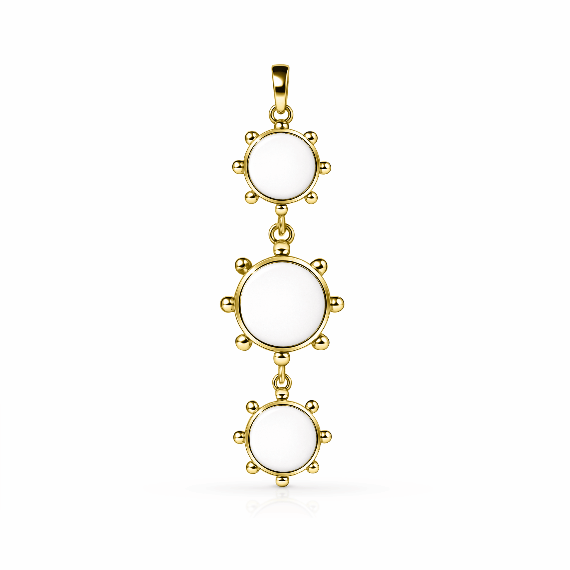 Orbit Reversible Totem Pendant | 14K Gold White Cloud {{ catogery }} {{ Collections }}