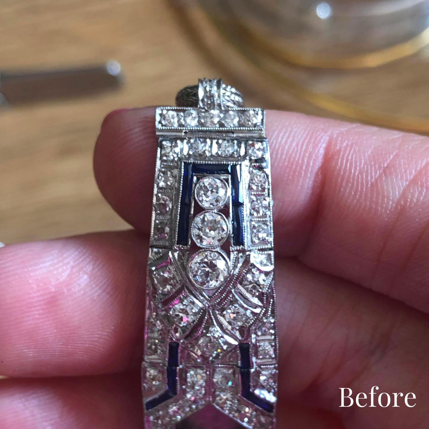 Custom Order | Orbit Diamond Drop Earrings in Soft Cream Enamel