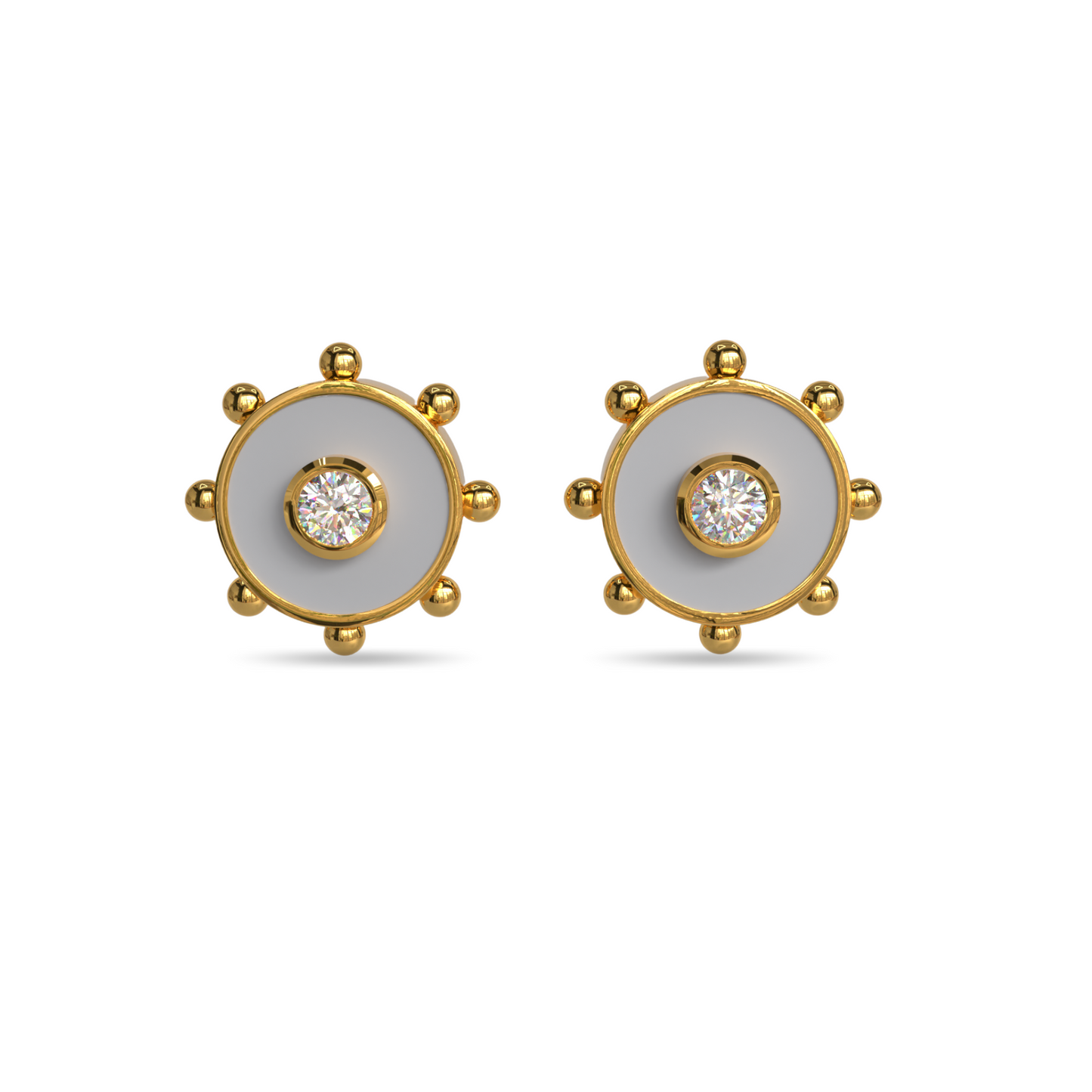 Orbit Diamond Stud Earrings
