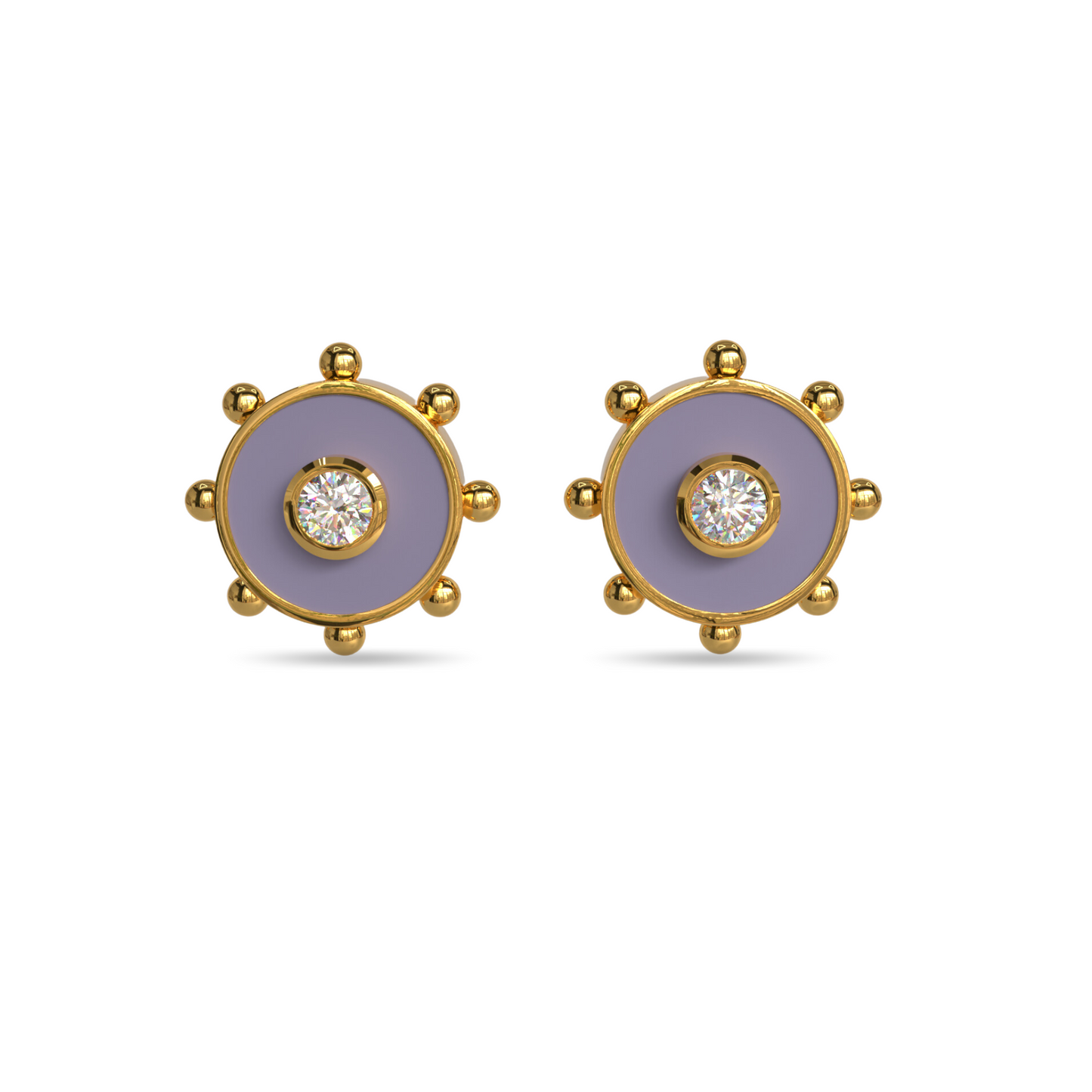 Orbit Diamond Stud Earrings