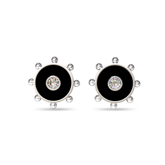 Orbit Lab Grown Diamond Stud Earrings | Sterling Silver