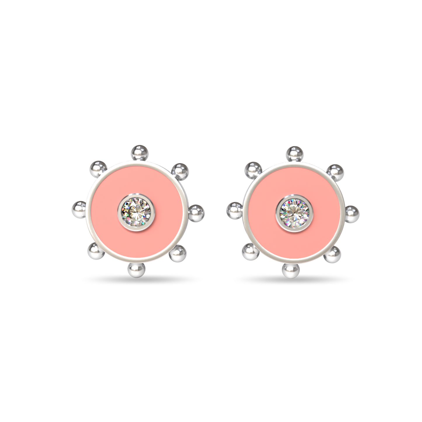Orbit Lab Grown Diamond Stud Earrings | Sterling Silver