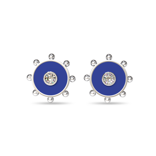 Orbit Lab Grown Diamond Stud Earrings | Sterling Silver