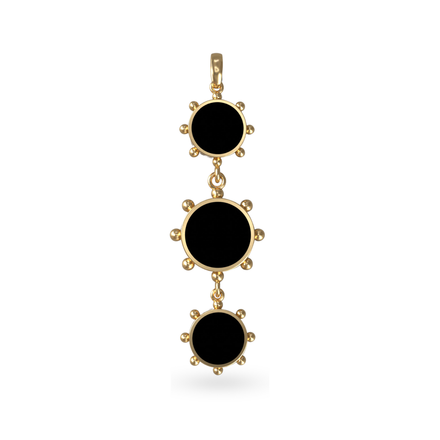 Orbit Reversible Totem Pendant in White Cloud | 18K Gold
