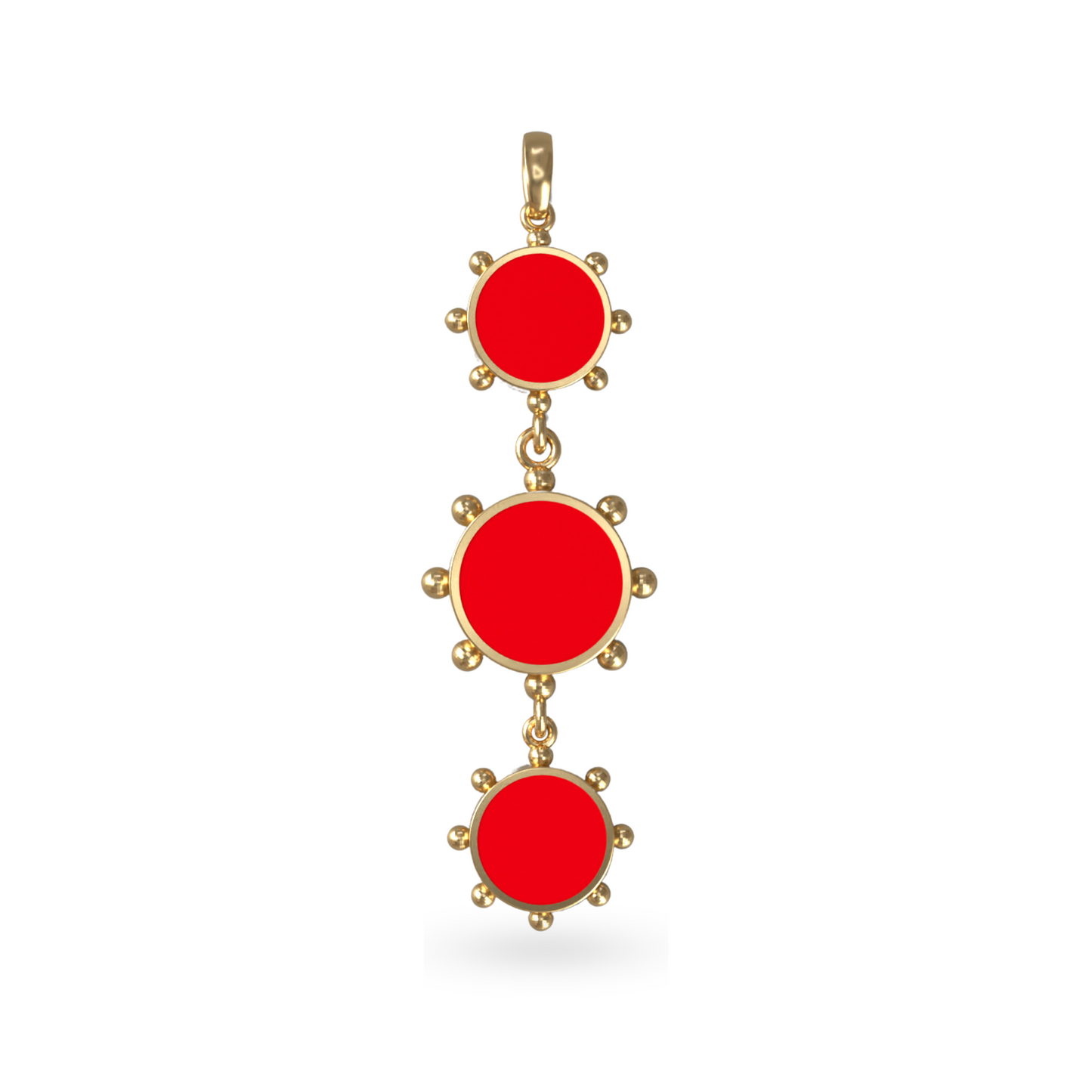 Orbit Reversible Totem Pendant in White Cloud | 18K Gold