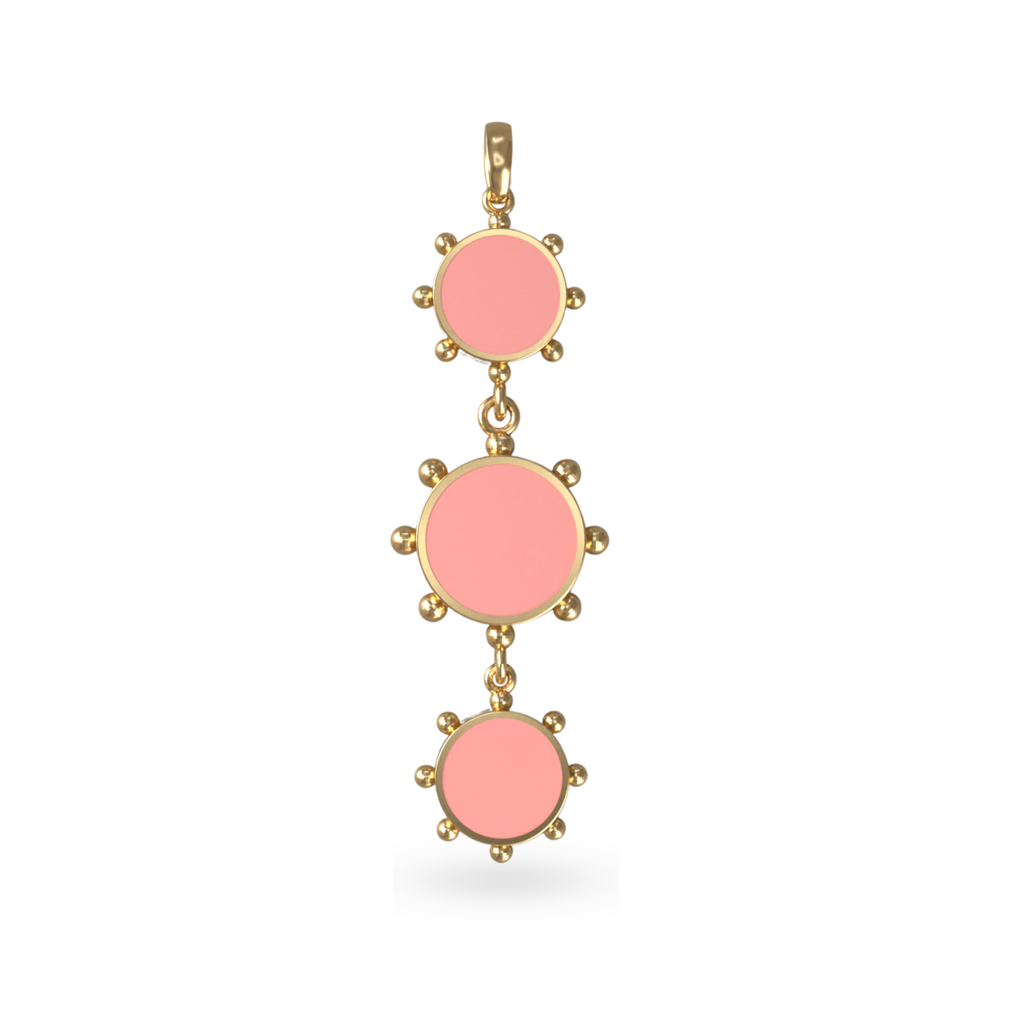 Orbit Reversible Totem Pendant in White Cloud | 18K Gold