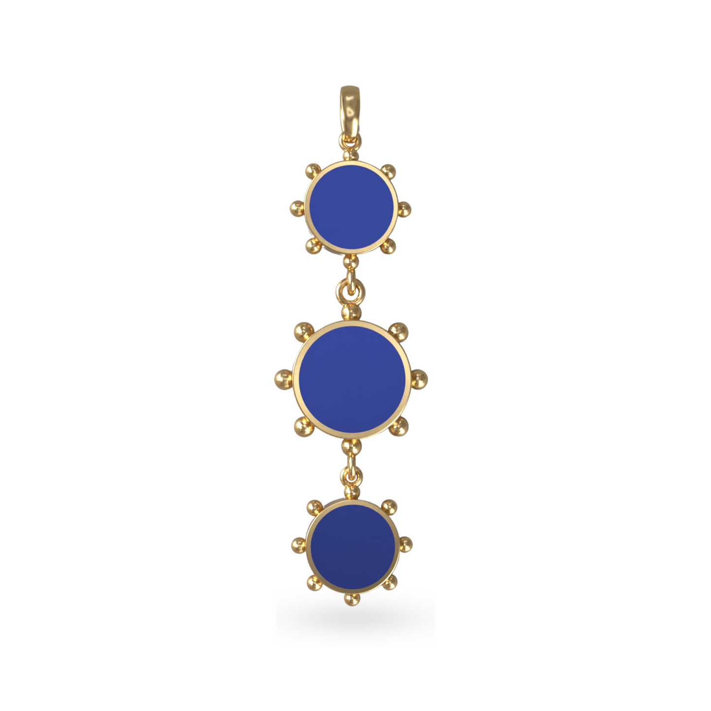 Orbit Reversible Totem Pendant in White Cloud | 18K Gold