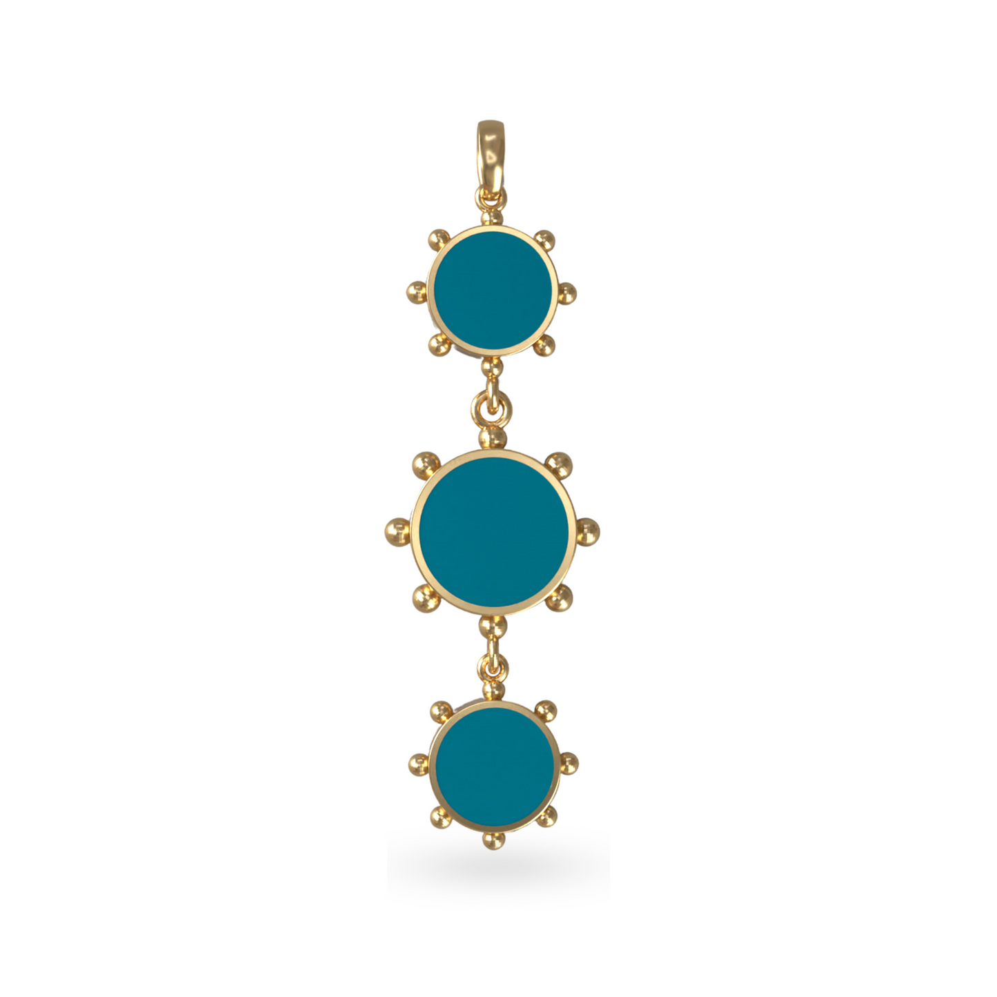 Orbit Reversible Totem Pendant in White Cloud | 18K Gold