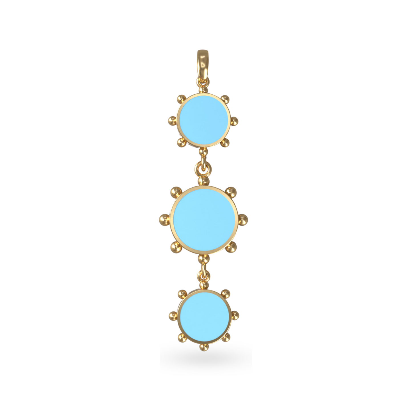 Orbit Reversible Totem Pendant in White Cloud | 18K Gold