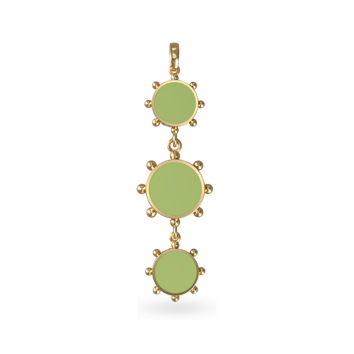 Orbit Reversible Totem Pendant in White Cloud | 18K Gold
