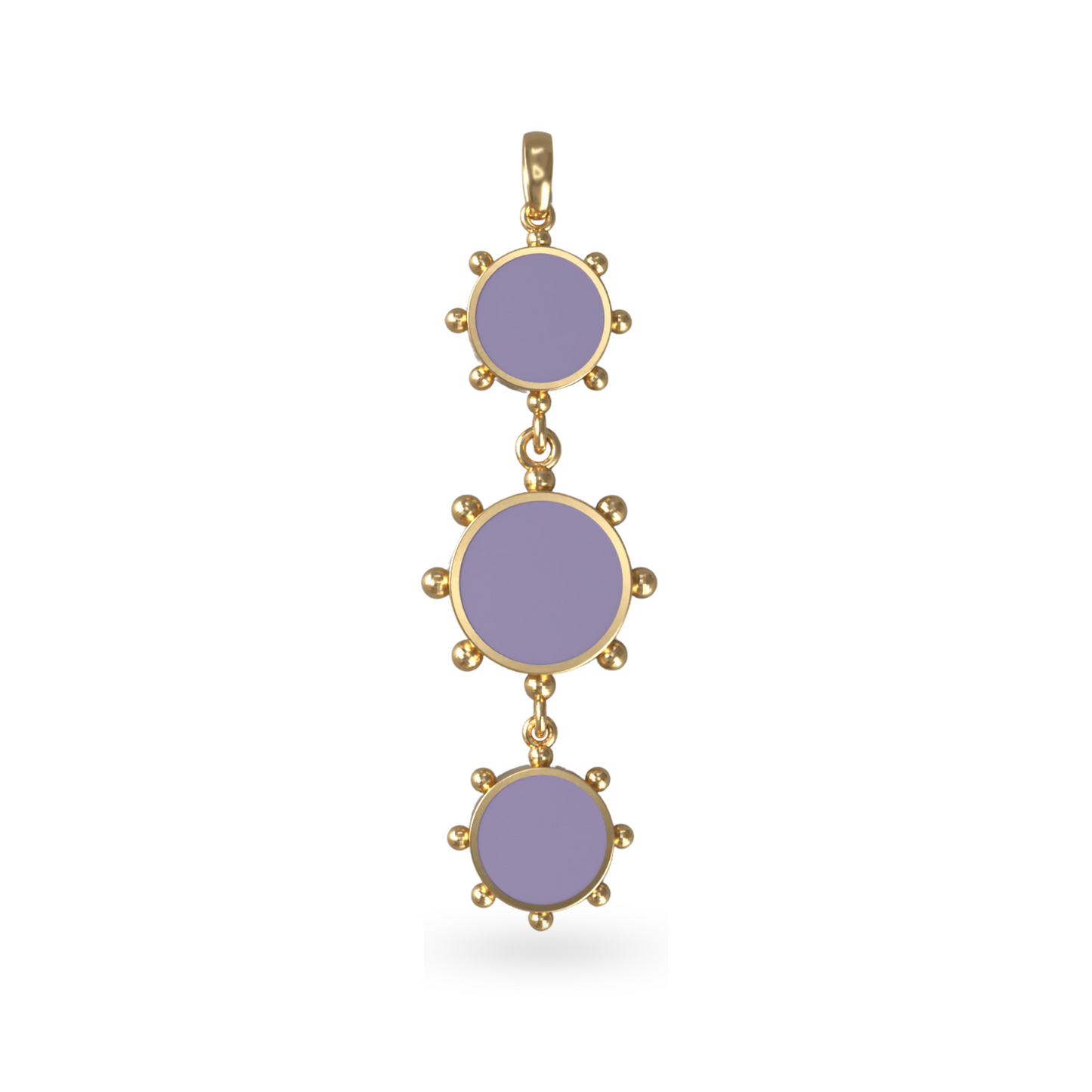 Orbit Reversible Totem Pendant in White Cloud | 18K Gold