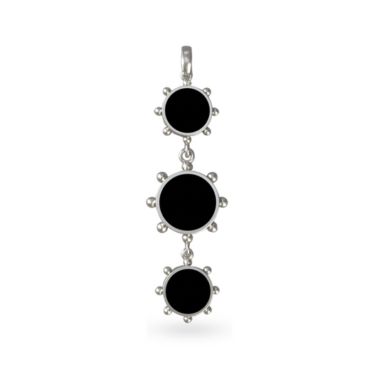 Orbit Reversible Totem Pendant in Black Night | Sterling Silver