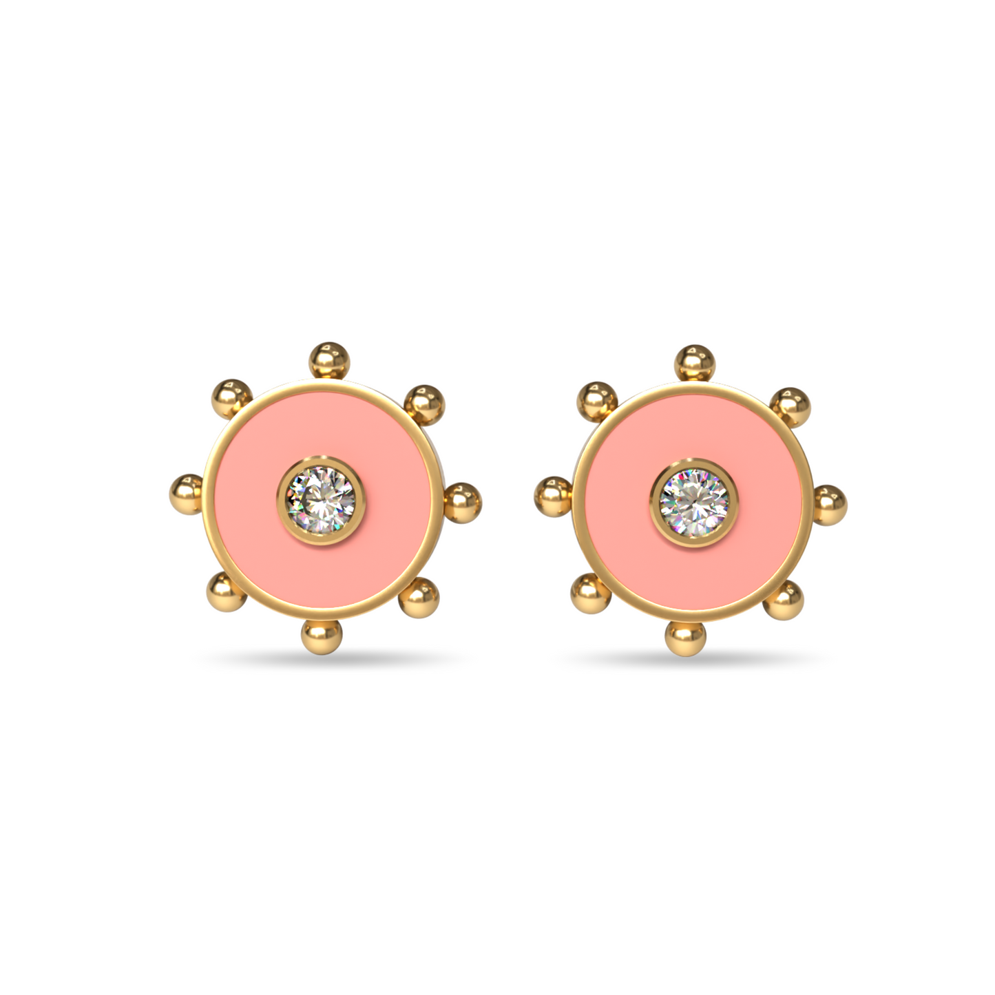 Orbit Lab Grown Diamond Stud Earrings | 18K Gold