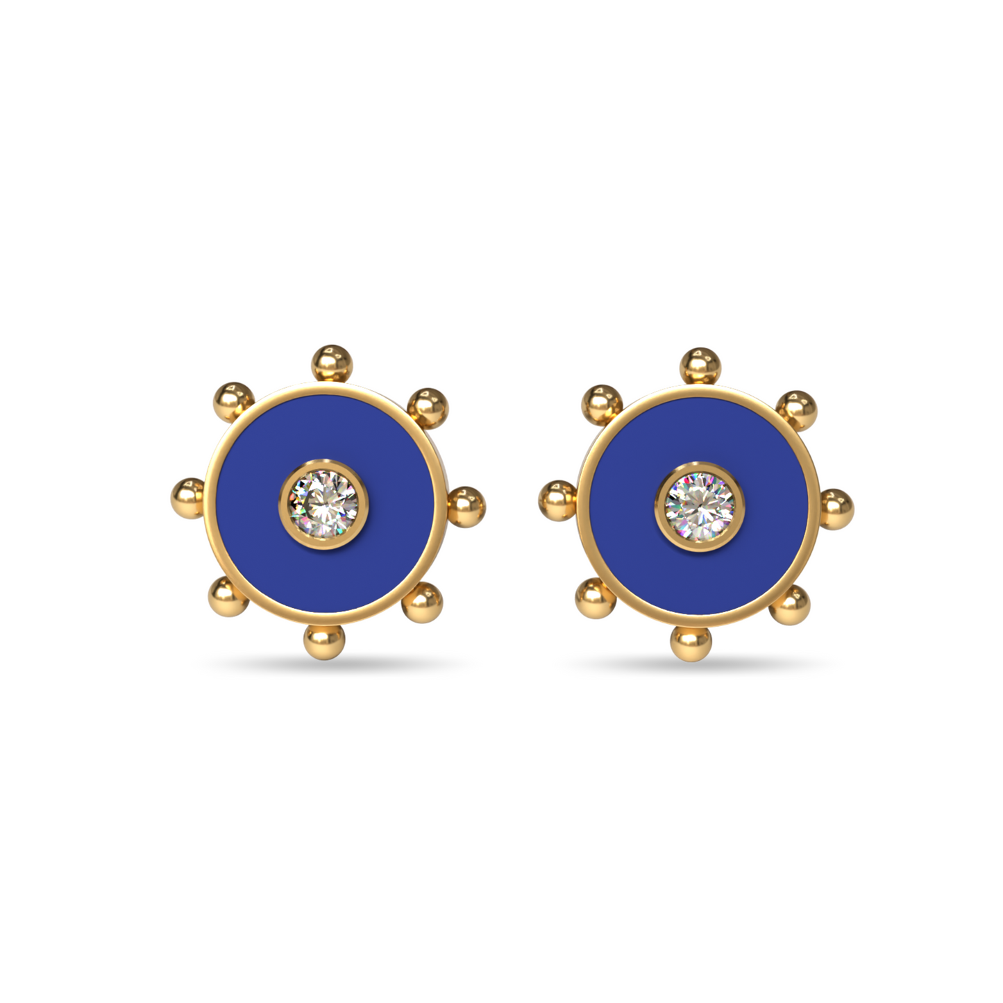 Orbit Lab Grown Diamond Stud Earrings | 18K Gold