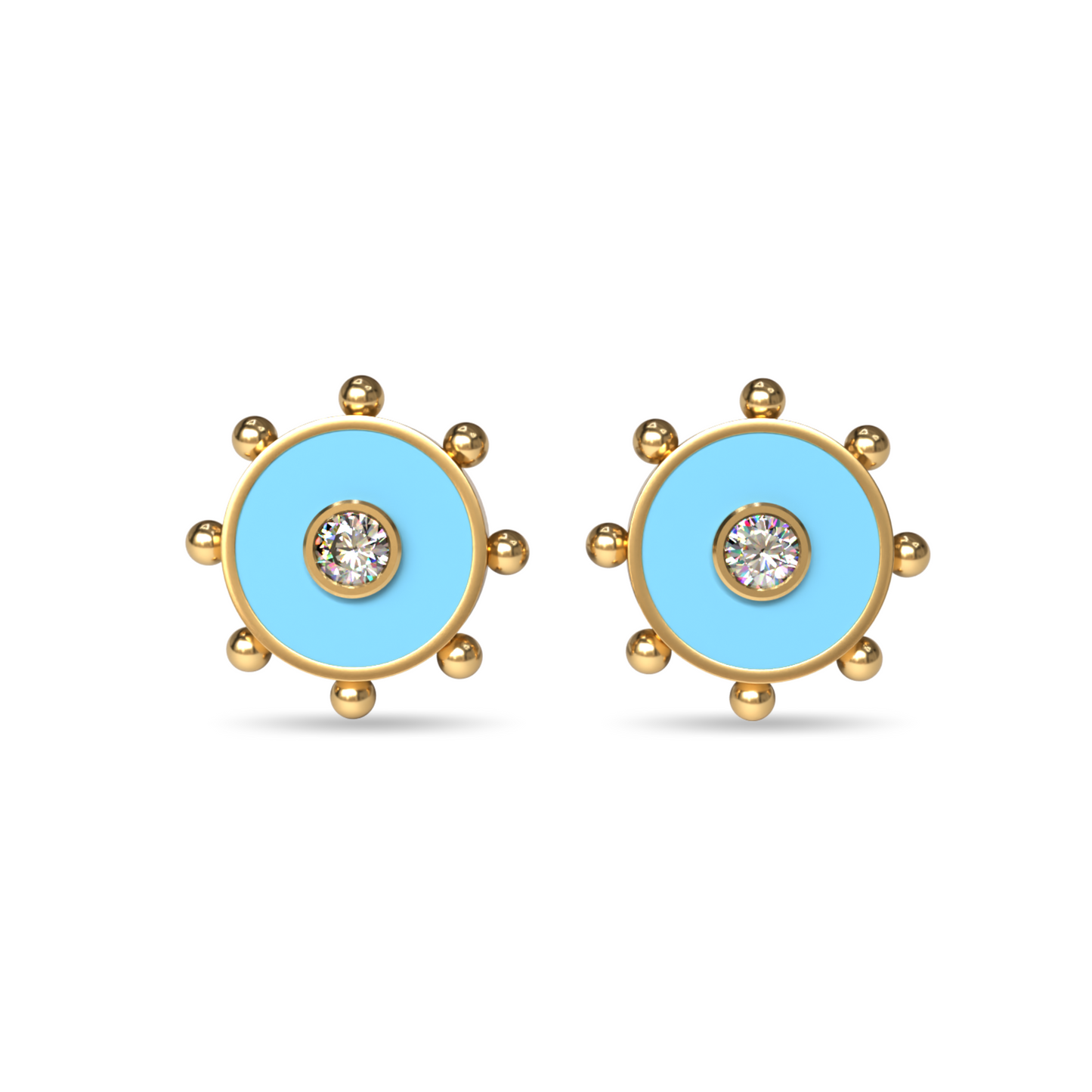 Orbit Lab Grown Diamond Stud Earrings | 18K Gold