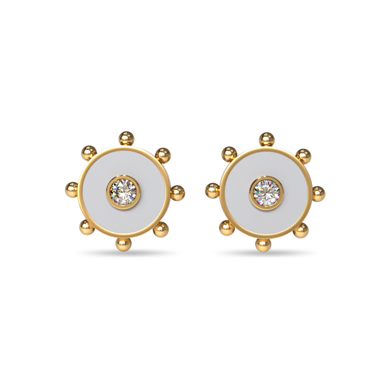 Orbit Lab Grown Diamond Stud Earrings | 18K Gold