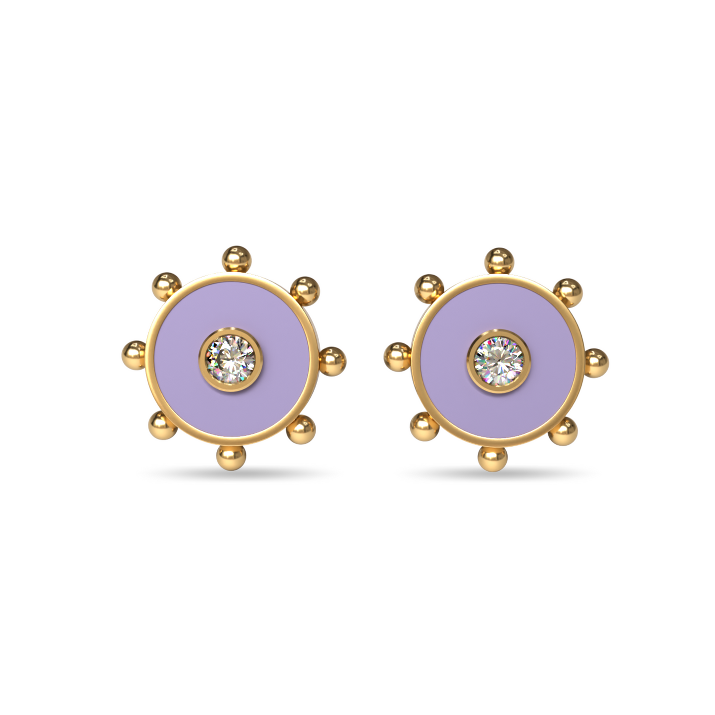 Orbit Lab Grown Diamond Stud Earrings | 18K Gold