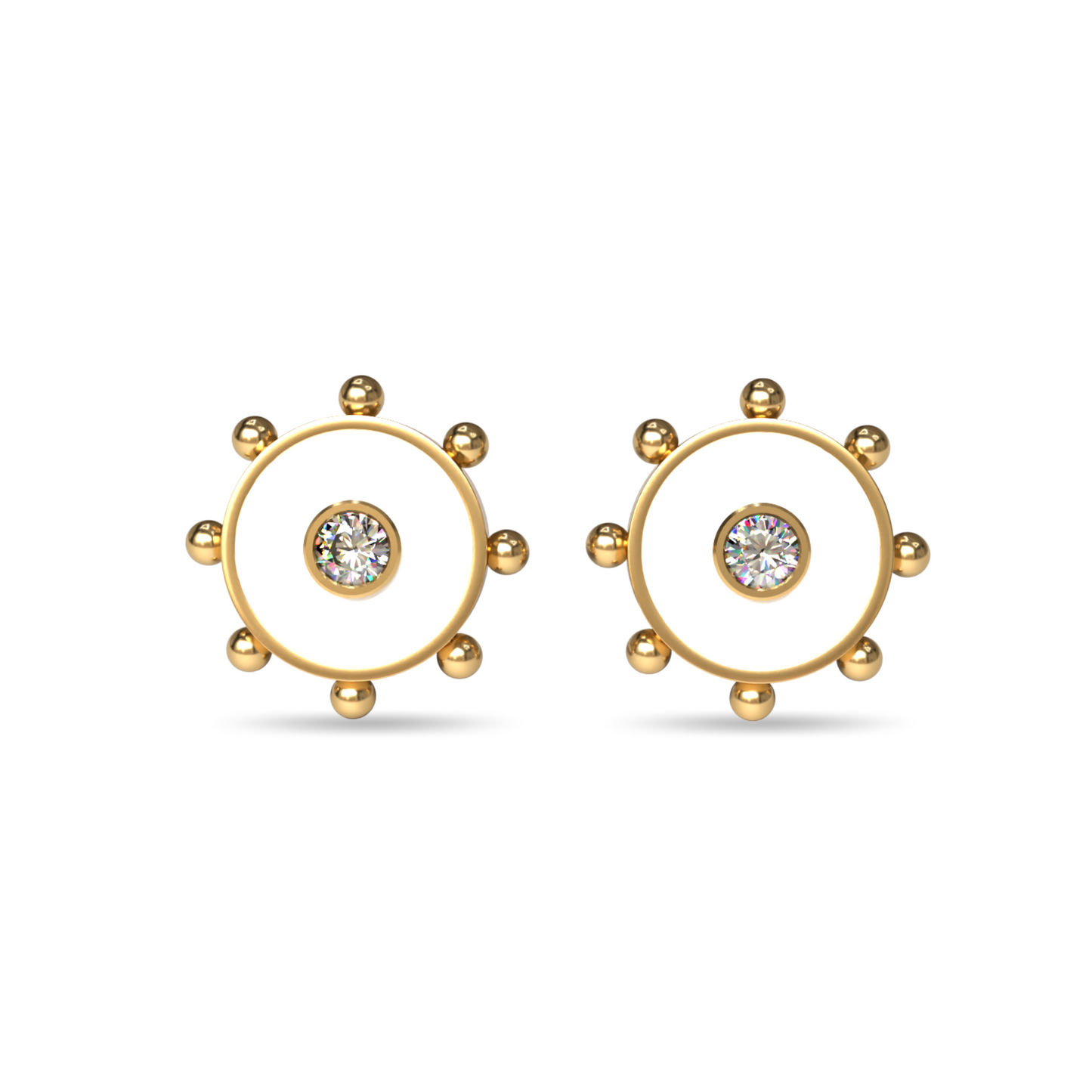 Orbit Lab Grown Diamond Stud Earrings | 18K Gold