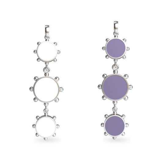 Orbit Reversible Totem Pendant in White Cloud | Sterling Silver