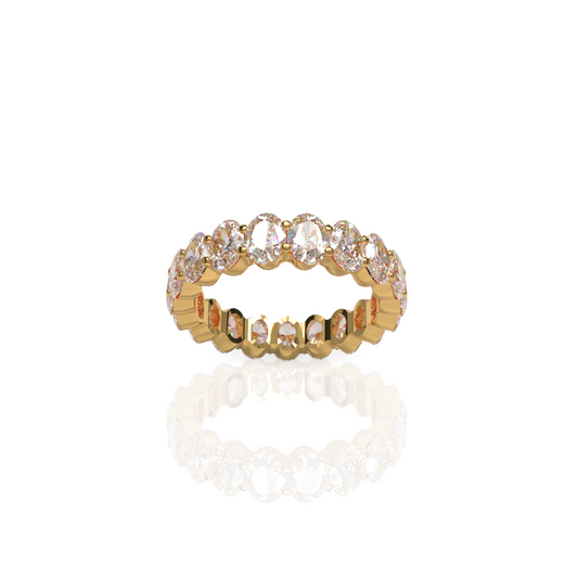 Custom Order | Natural Oval Diamond Eternity Band