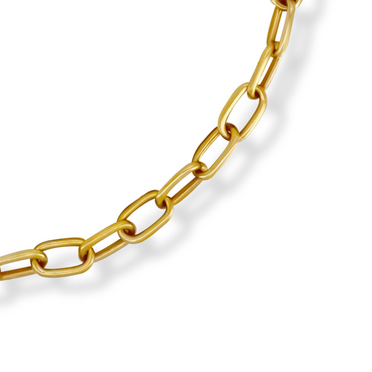 Handmade Solid Oval Link Chain | 14K & 18K Gold