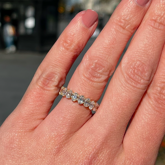 Custom Order | Natural Oval Diamond Eternity Band