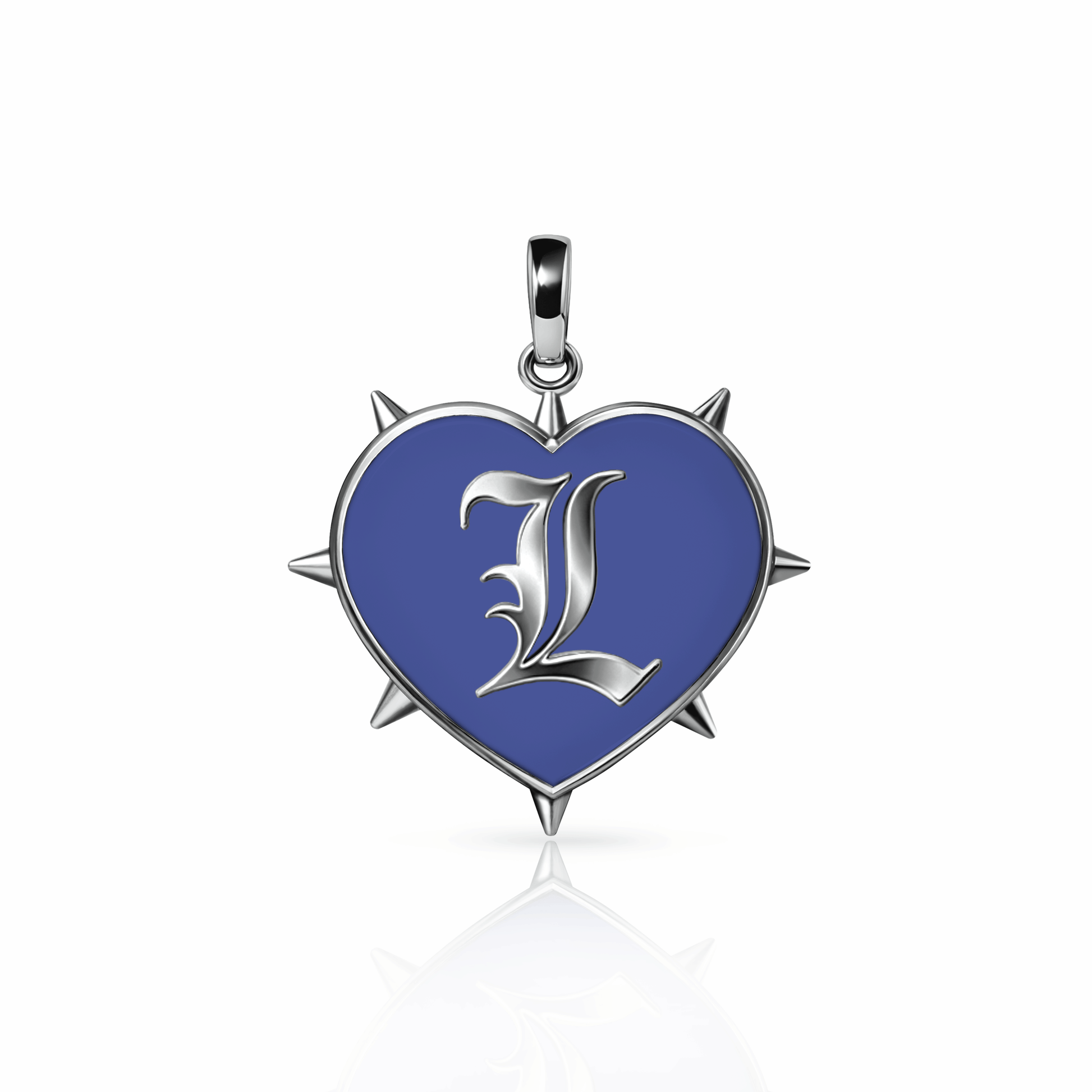 Rebel Heart Charm, large | Sterling Silver Royal Blue {{ catogery }} {{ Collections }}
