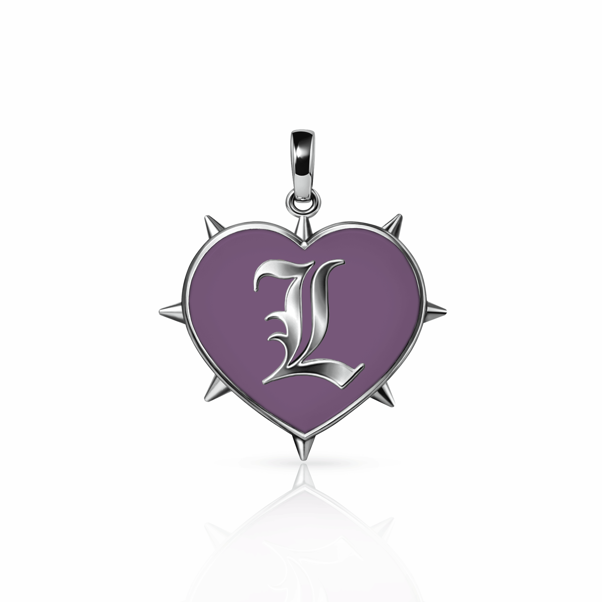 Rebel Heart Charm, large | Sterling Silver Sunset Purple {{ catogery }} {{ Collections }}