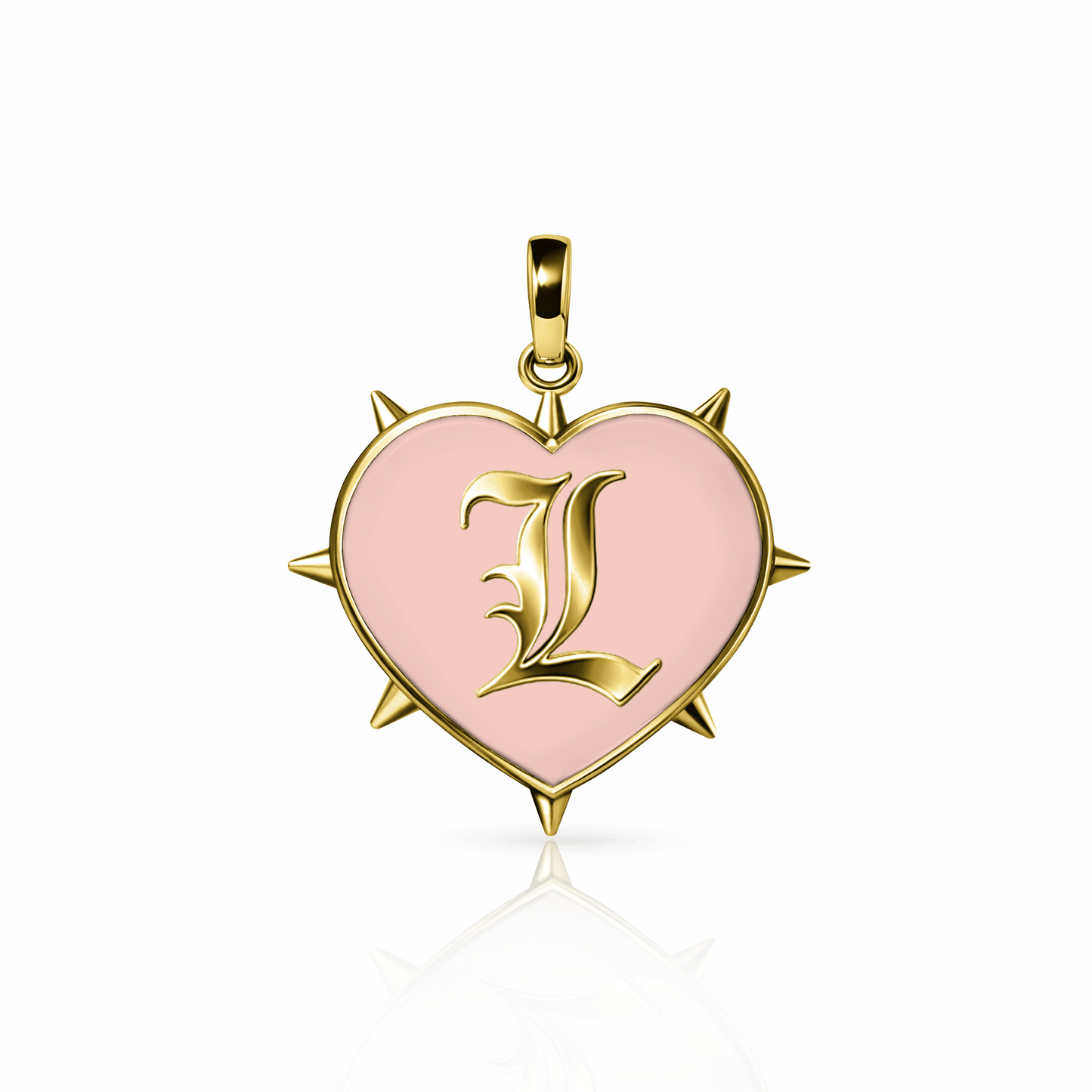 Rebel Heart Charm, large | 14K Gold Rose Petal {{ catogery }} {{ Collections }}