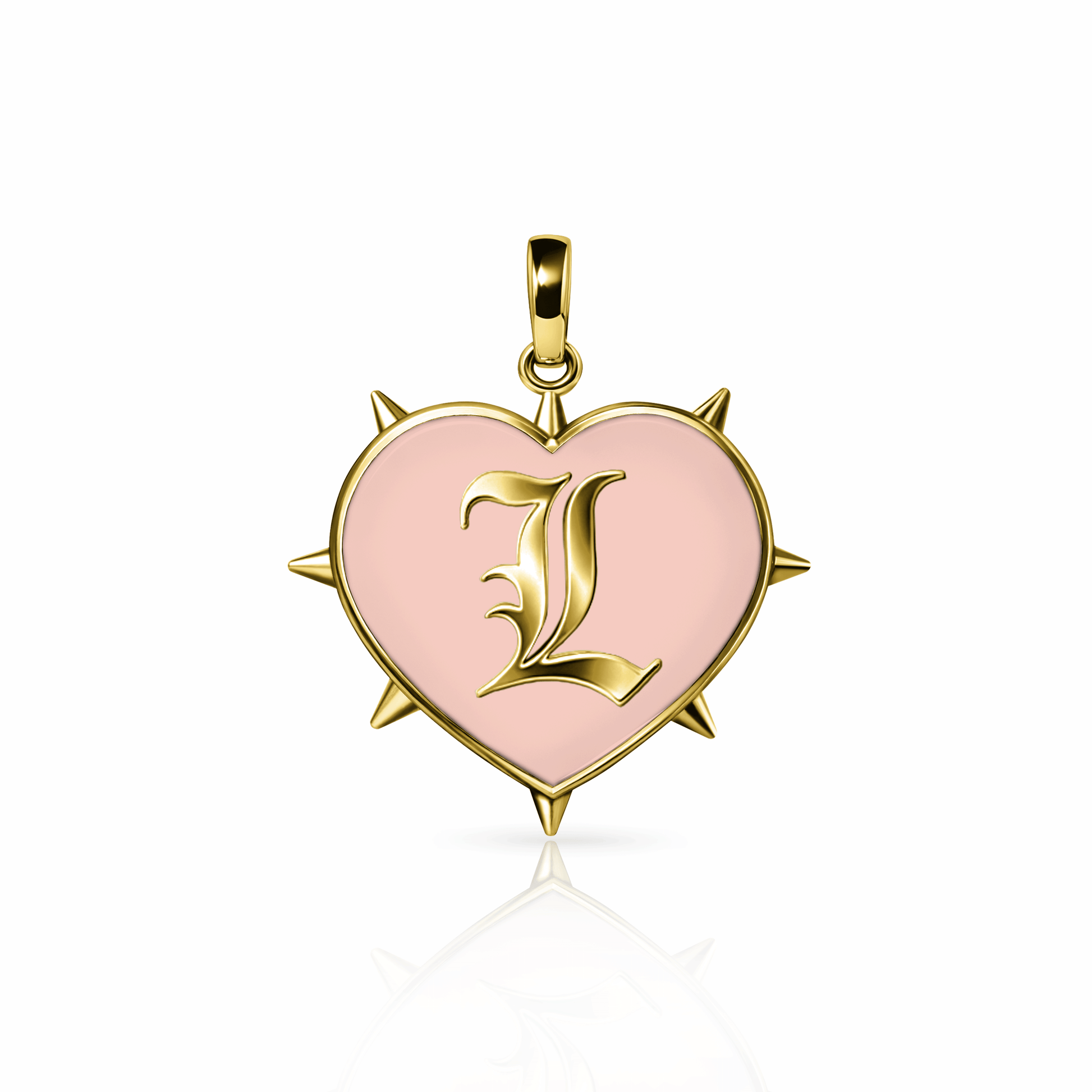 Rebel Heart Charm, large | 14K Gold Rose Petal {{ catogery }} {{ Collections }}