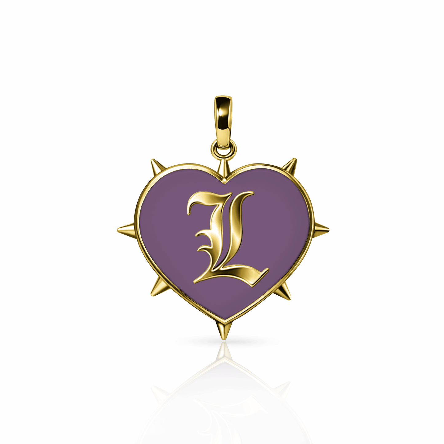 Rebel Heart Charm, large | 14K Gold Sunset Purple {{ catogery }} {{ Collections }}