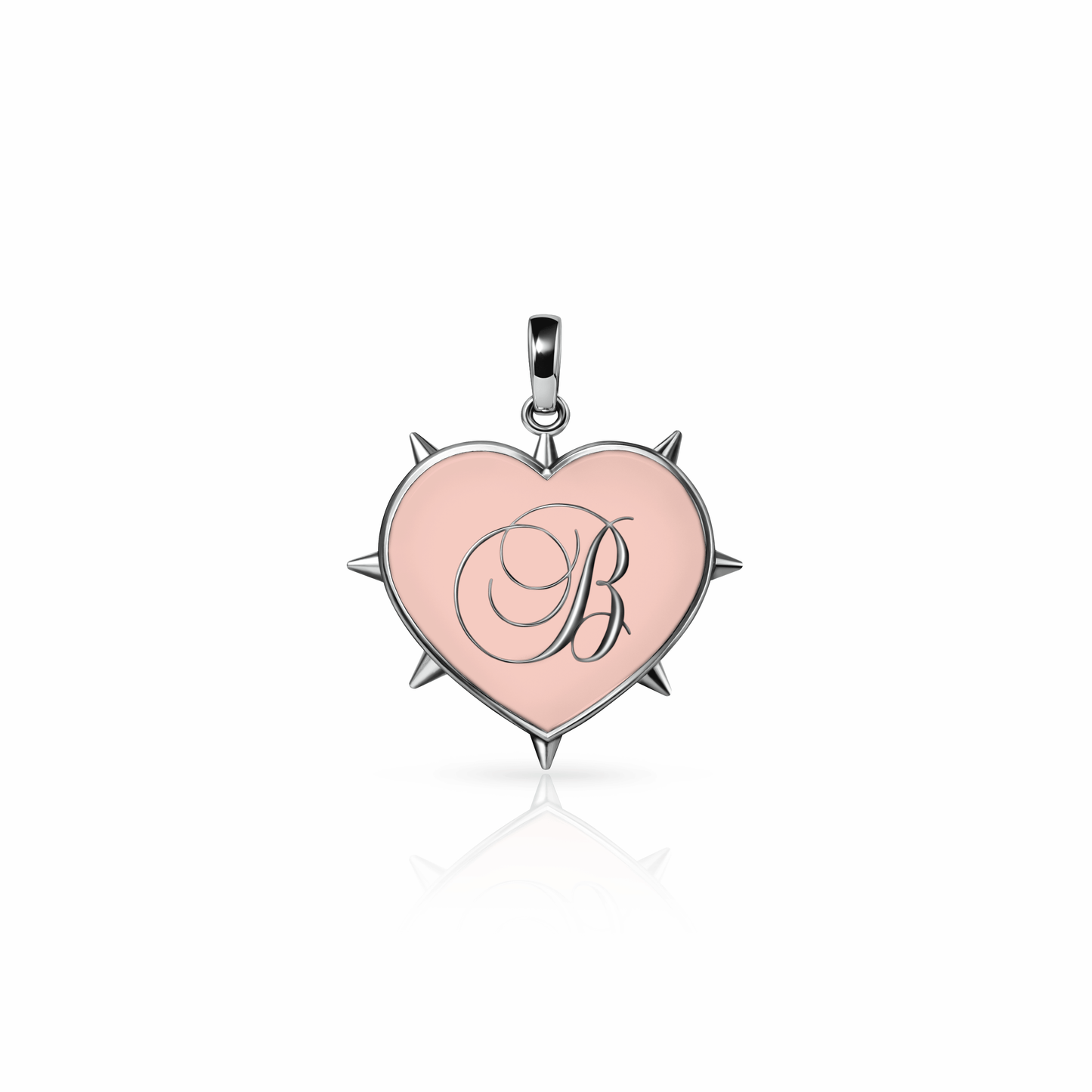 Rebel Heart Charm, medium | Sterling Silver Rose Petal {{ catogery }} {{ Collections }}