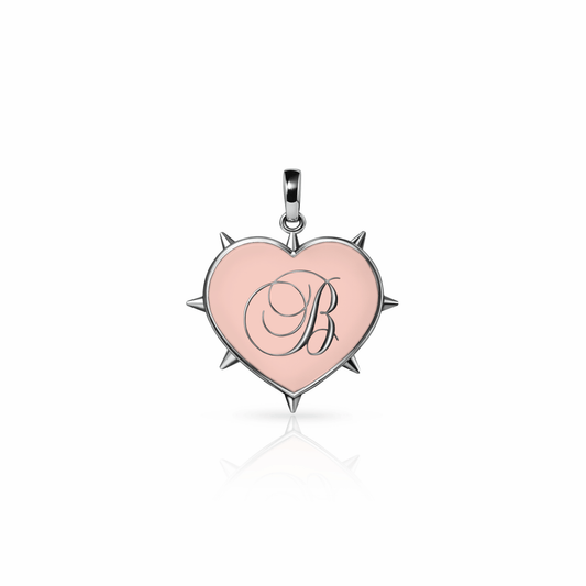 Rebel Heart Charm, medium | Sterling Silver Rose Petal {{ catogery }} {{ Collections }}