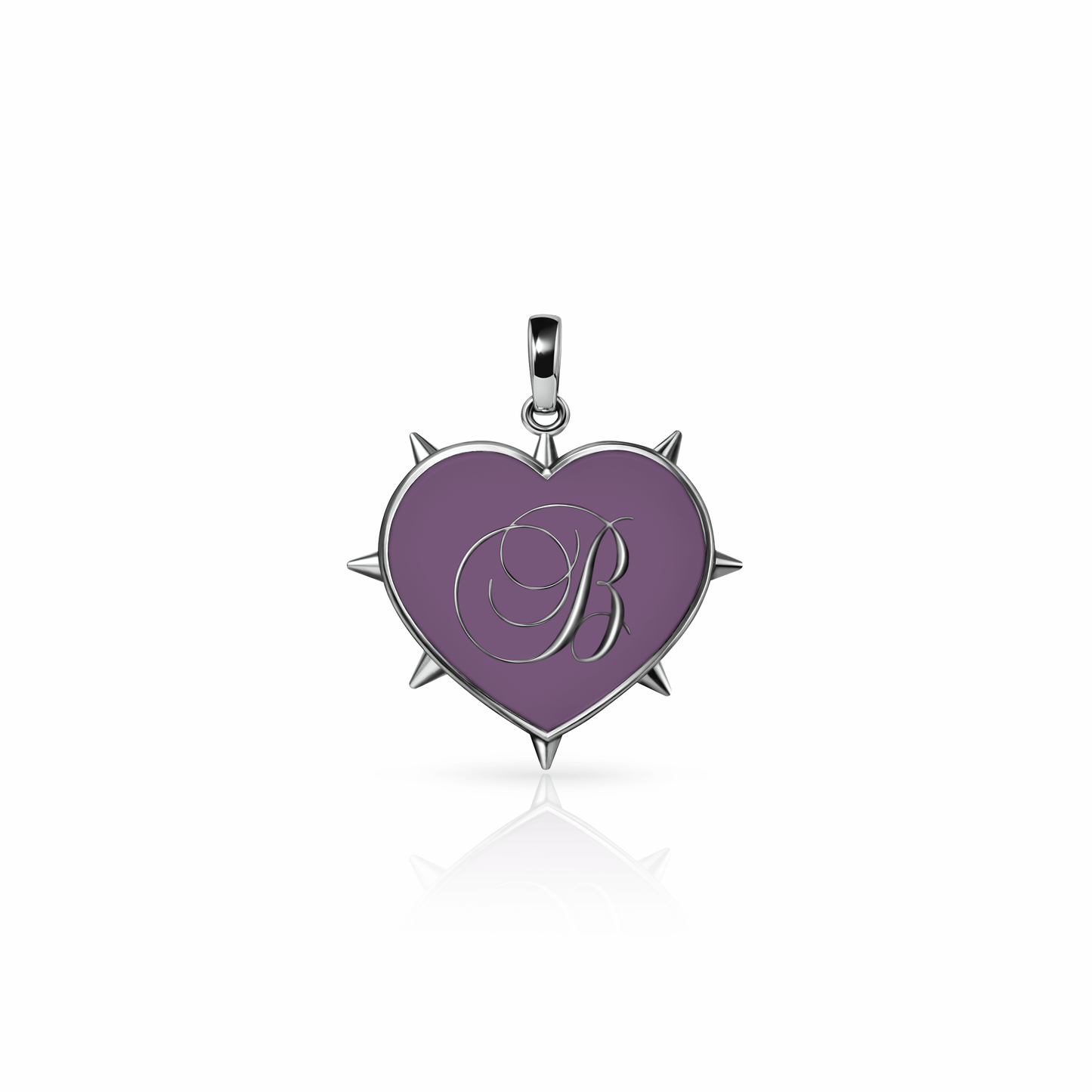 Rebel Heart Charm, medium | Sterling Silver Sunset Purple {{ catogery }} {{ Collections }}