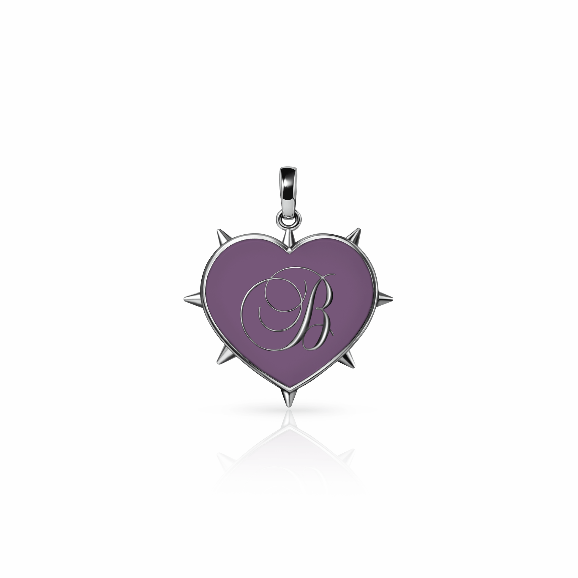 Rebel Heart Charm, medium | Sterling Silver Sunset Purple {{ catogery }} {{ Collections }}