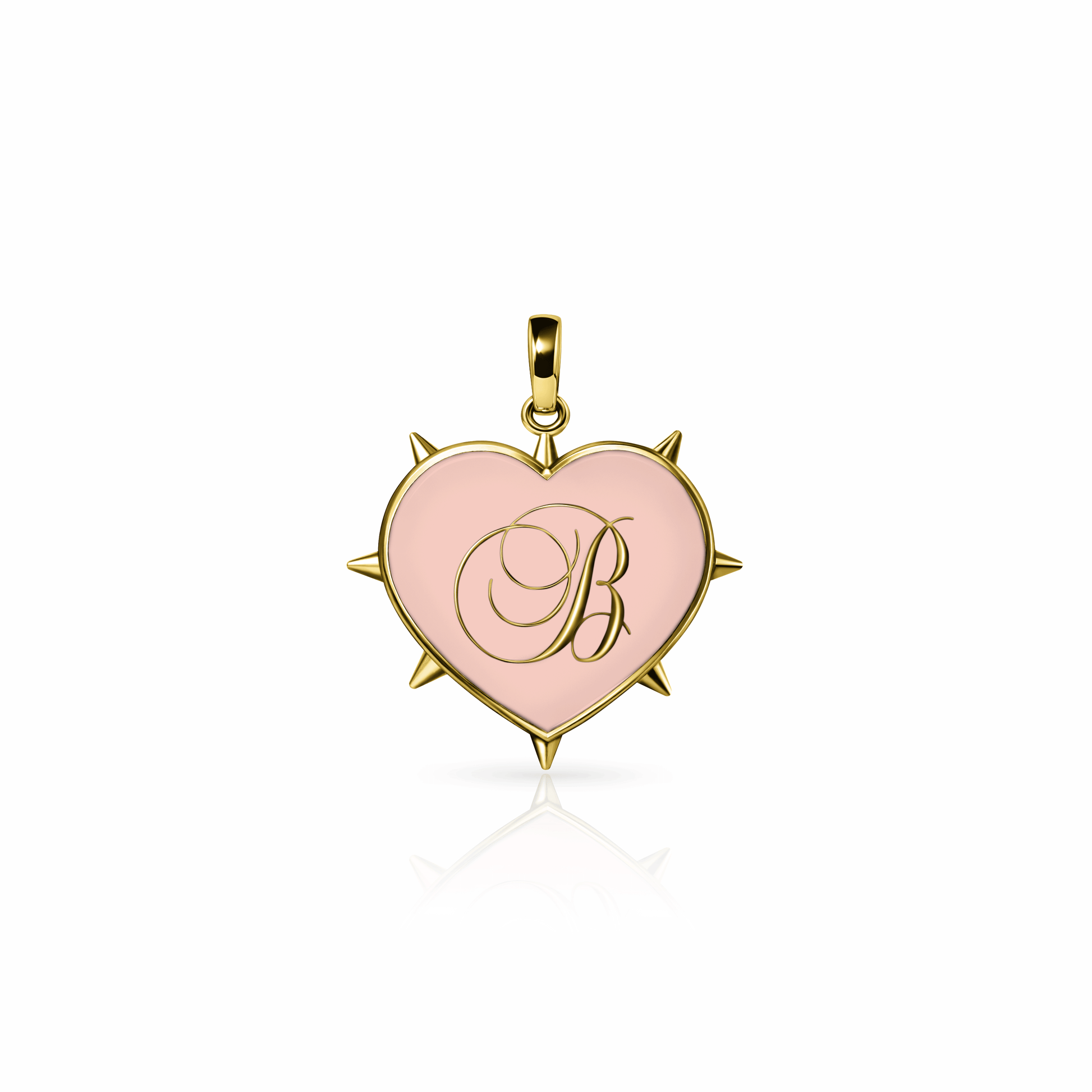 Rebel Heart Charm, medium | 14K Gold Rose Petal {{ catogery }} {{ Collections }}