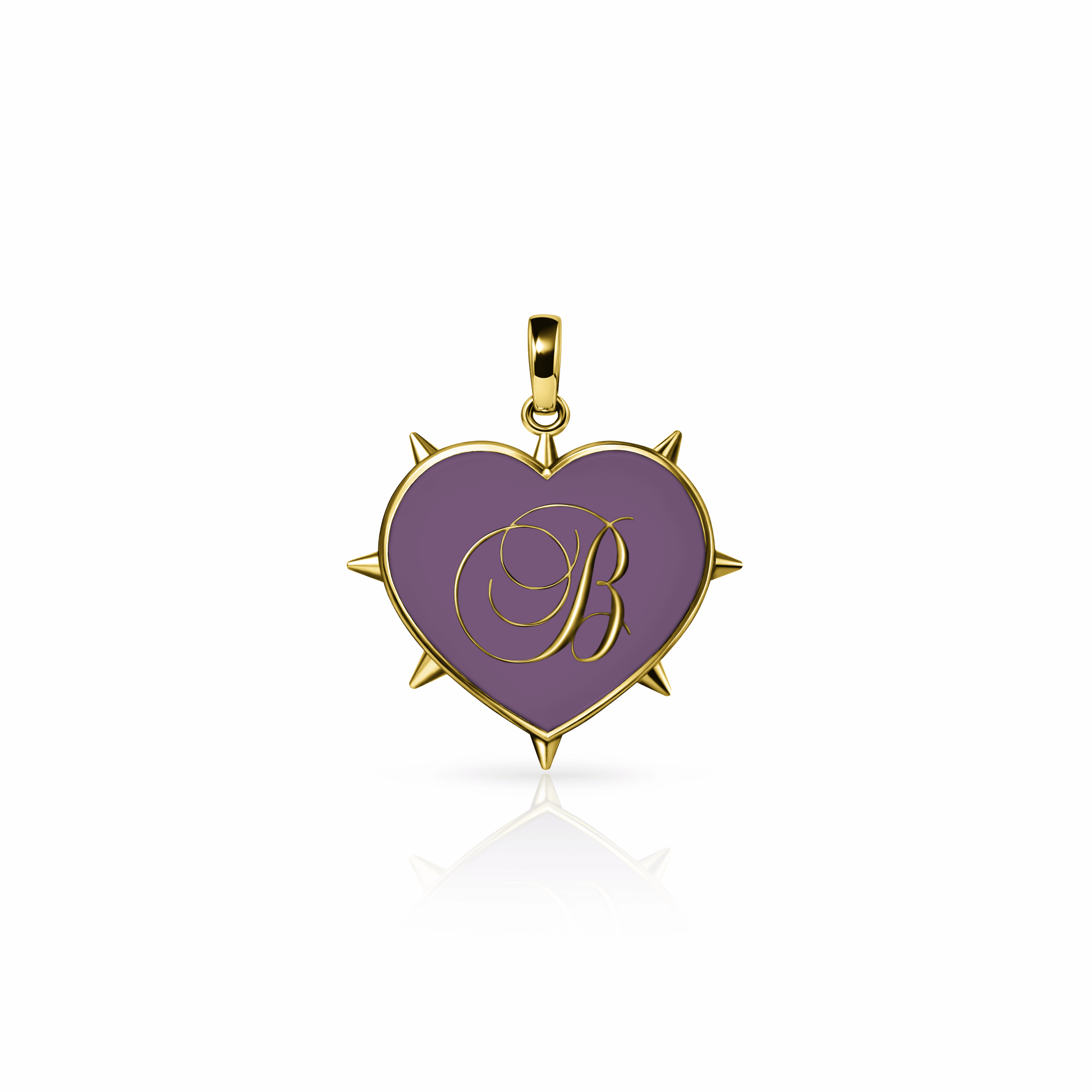 Rebel Heart Charm, medium | 14K Gold Sunset Purple {{ catogery }} {{ Collections }}