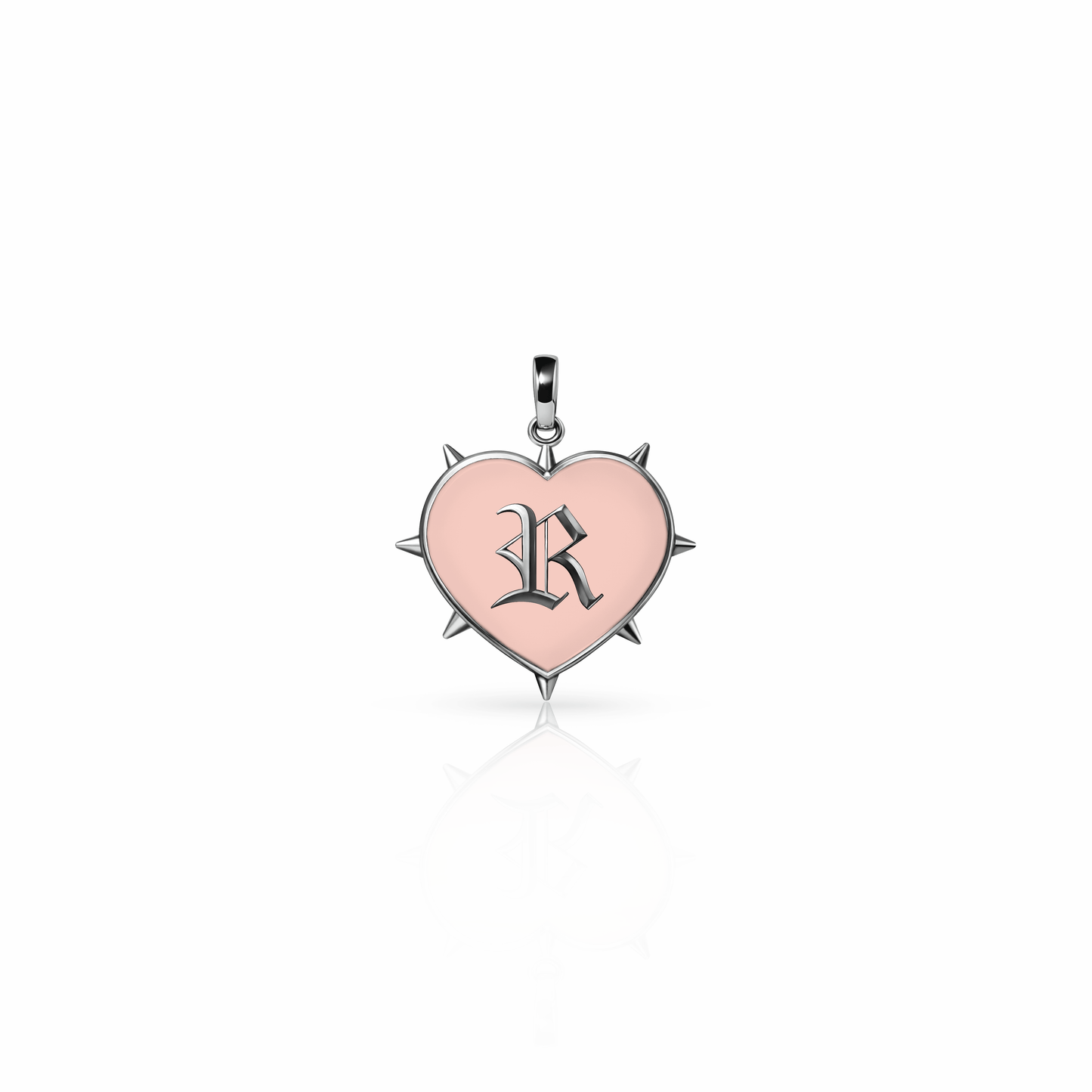 Rebel Heart Charm, mini | Sterling Silver Rose Petal {{ catogery }} {{ Collections }}