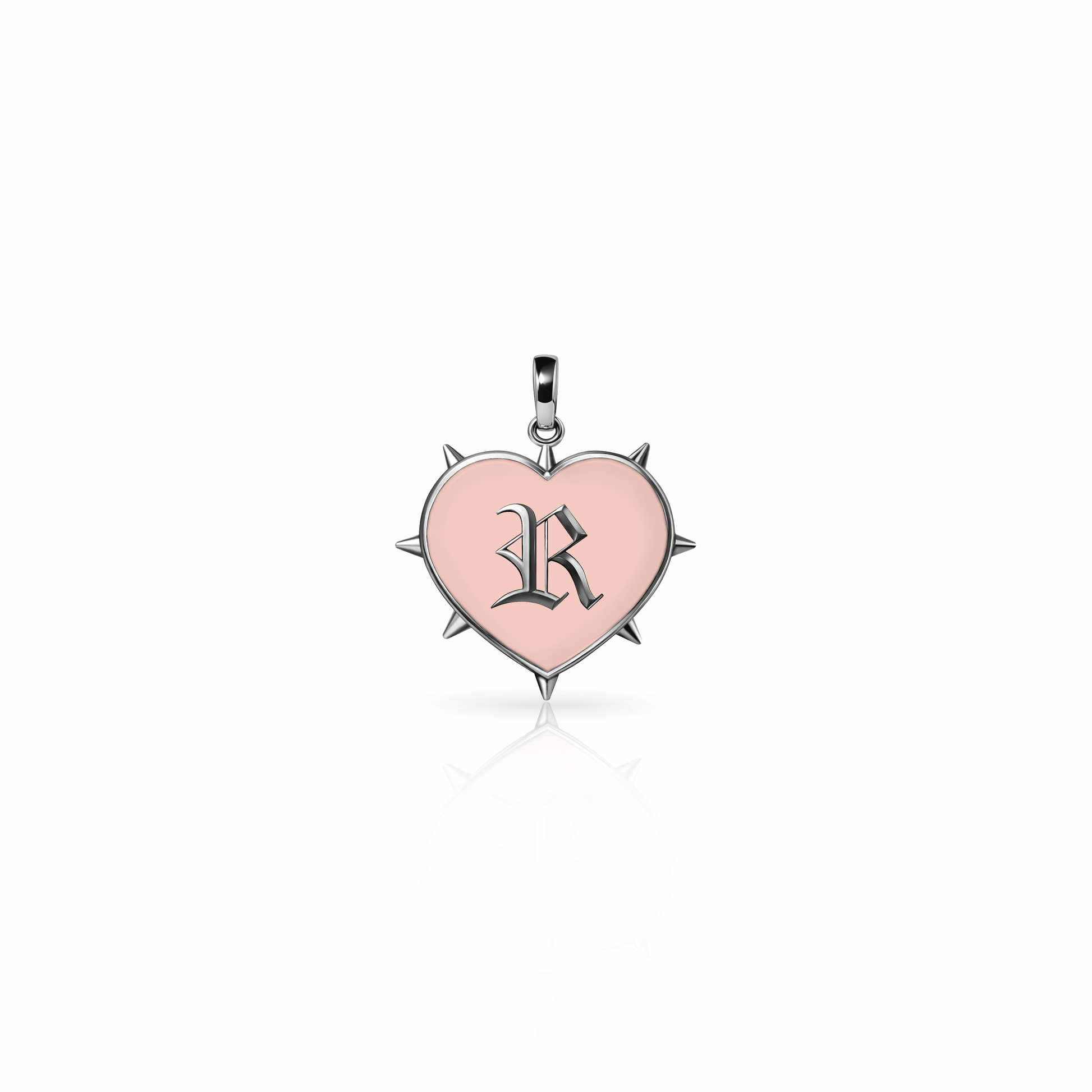 Rebel Heart Charm, mini | Sterling Silver Rose Petal {{ catogery }} {{ Collections }}